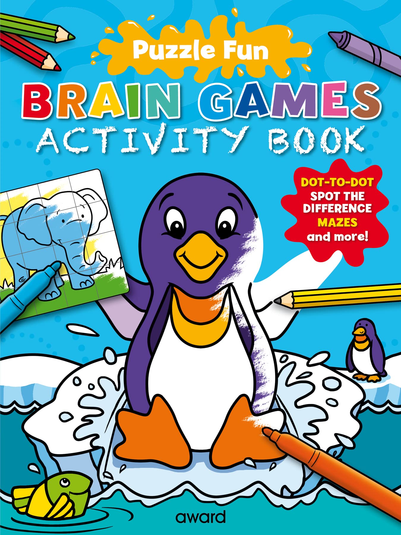 Award Publications Ltd Penguin Activity Book - Mazes, Dot-to-Dots, Spot the Difference, Search and Find | Ages 4+ | 16 Pages 1