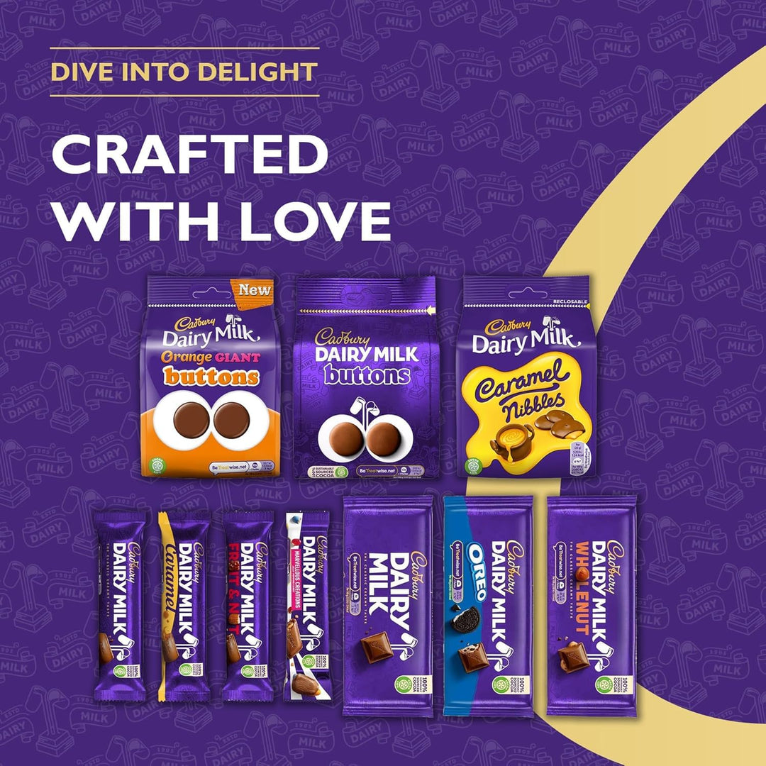 Cadbury Dairy Milk Big Night In Deluxe Hamper with 10 Assorted Chocolate Bars