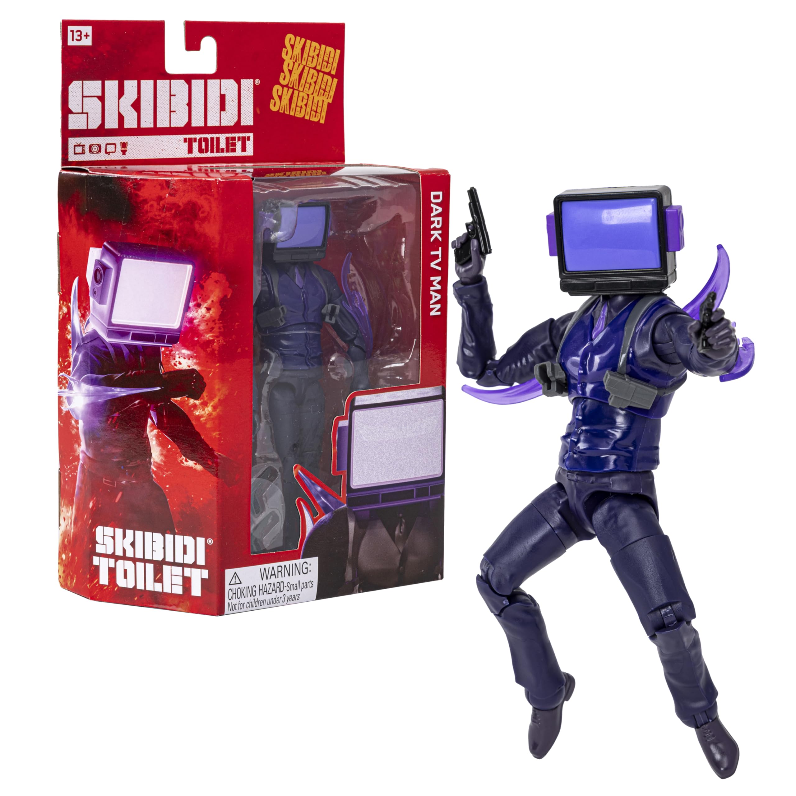 Skibidi Toilet Dark TV Man Deluxe Collector Figure Series 2 - 6" Articulated Action Figure 1