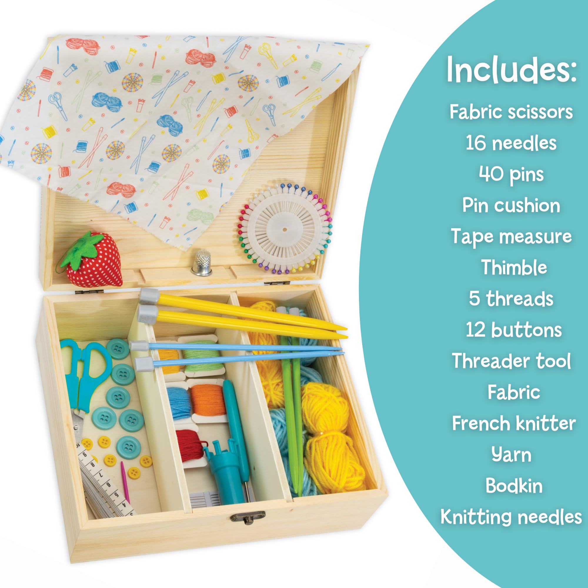 Galt Knit and Sew Kit - Creative Craft Set for Kids 7 Years and Up 8