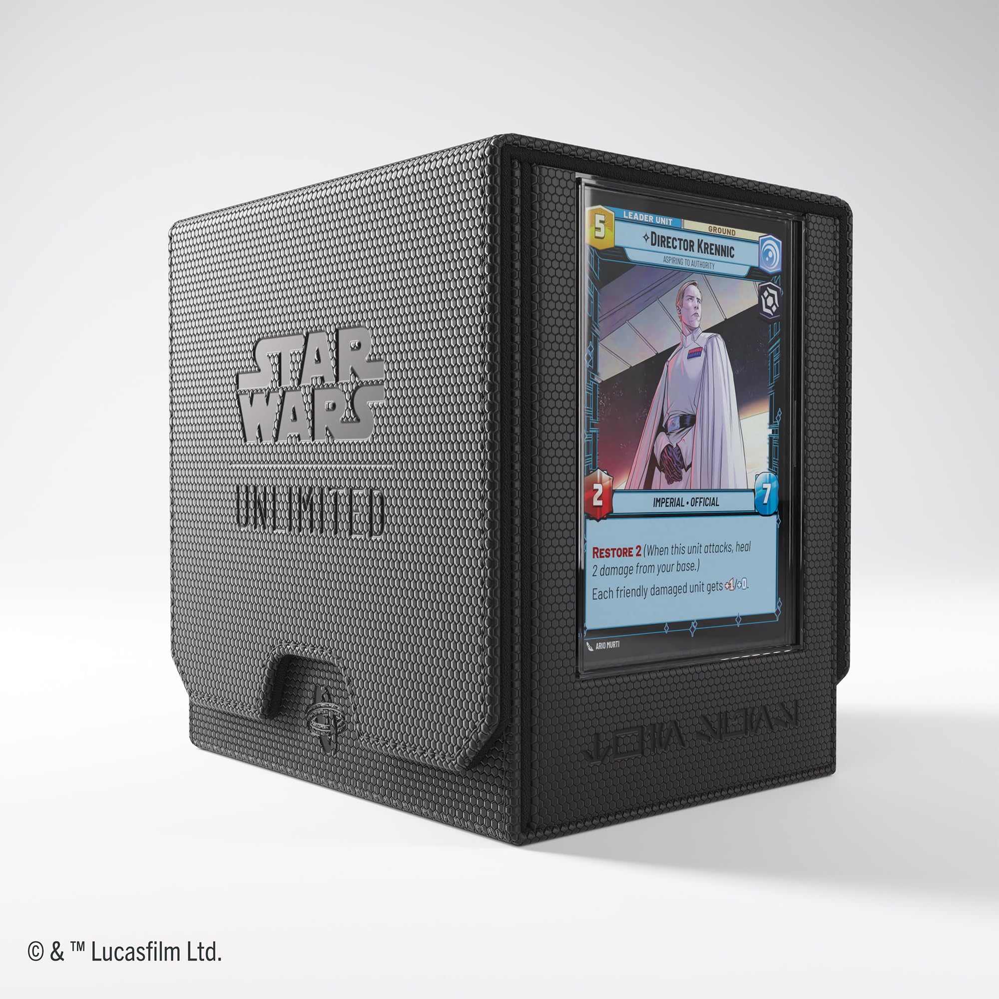 Gamegenic Twin Suns DECK POD - Black | Holds 100 Double-Sleeved Cards | UV Protection 3