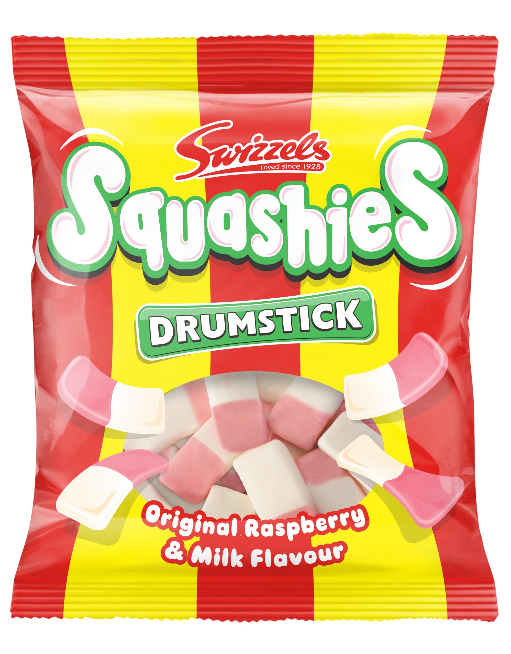 Swizzels Drumstick Squashies Original Raspberry & Milk Flavour Sweets - 120g 1