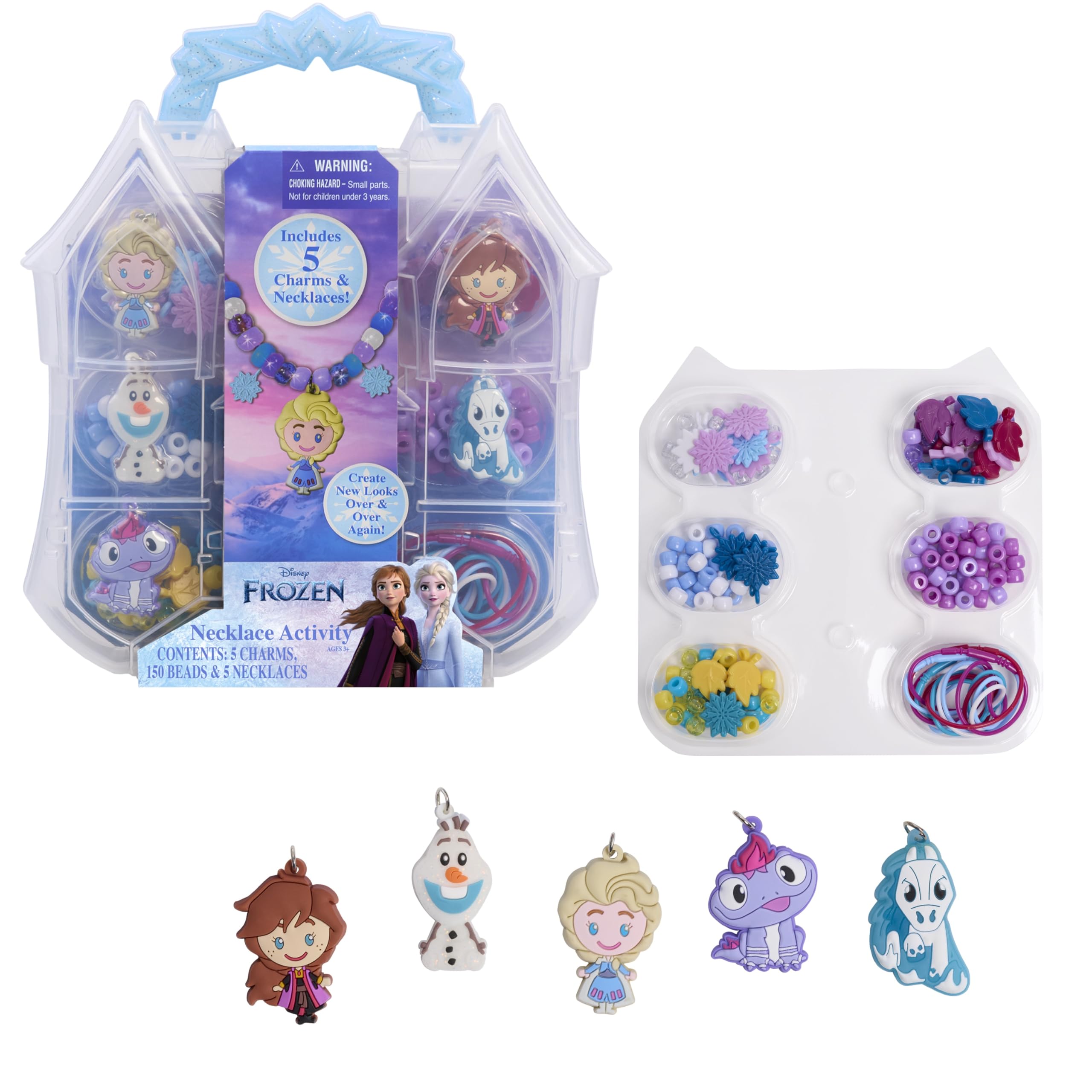 Tara Toys Frozen 2 Necklace Activity Set - 150 Beads, 5 Charms, 5 Necklaces | Ages 3+ 1