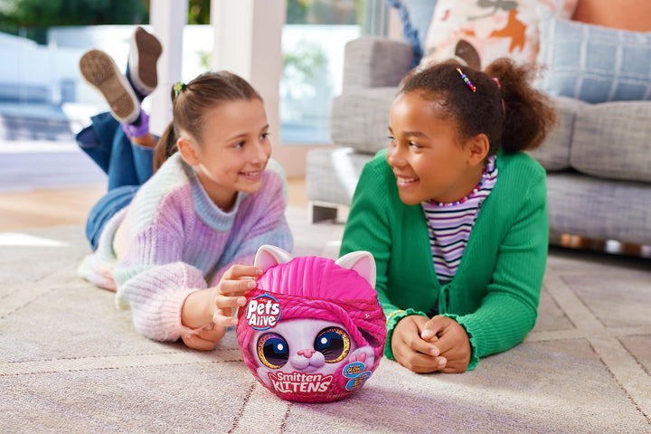 Pets Alive Smitten Kitten - Bonnie, Interactive Electronic Plush Toy with 10 Real Kitten Sounds, Ages 3+