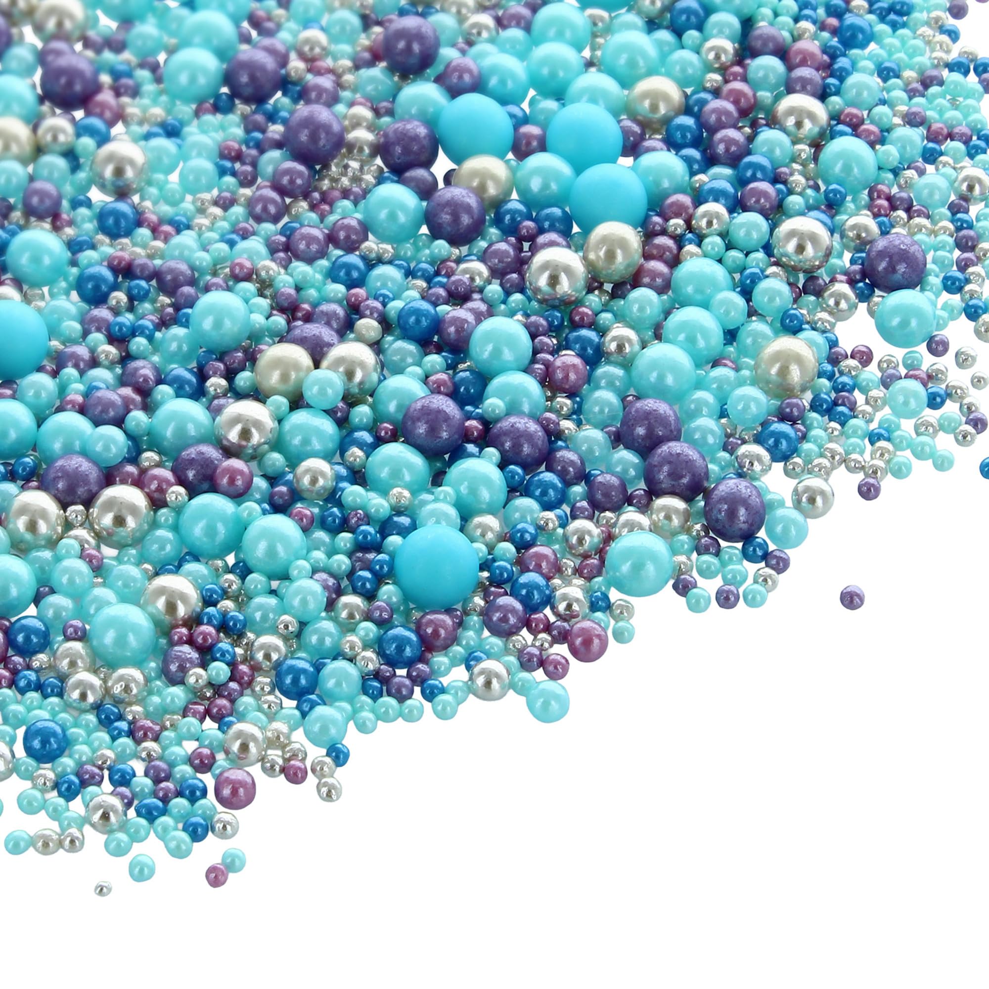 Baked with Love Aqua Pearl Sprinkles - Blue, Purple, Silver Mix | 100g Resealable Bottle 4