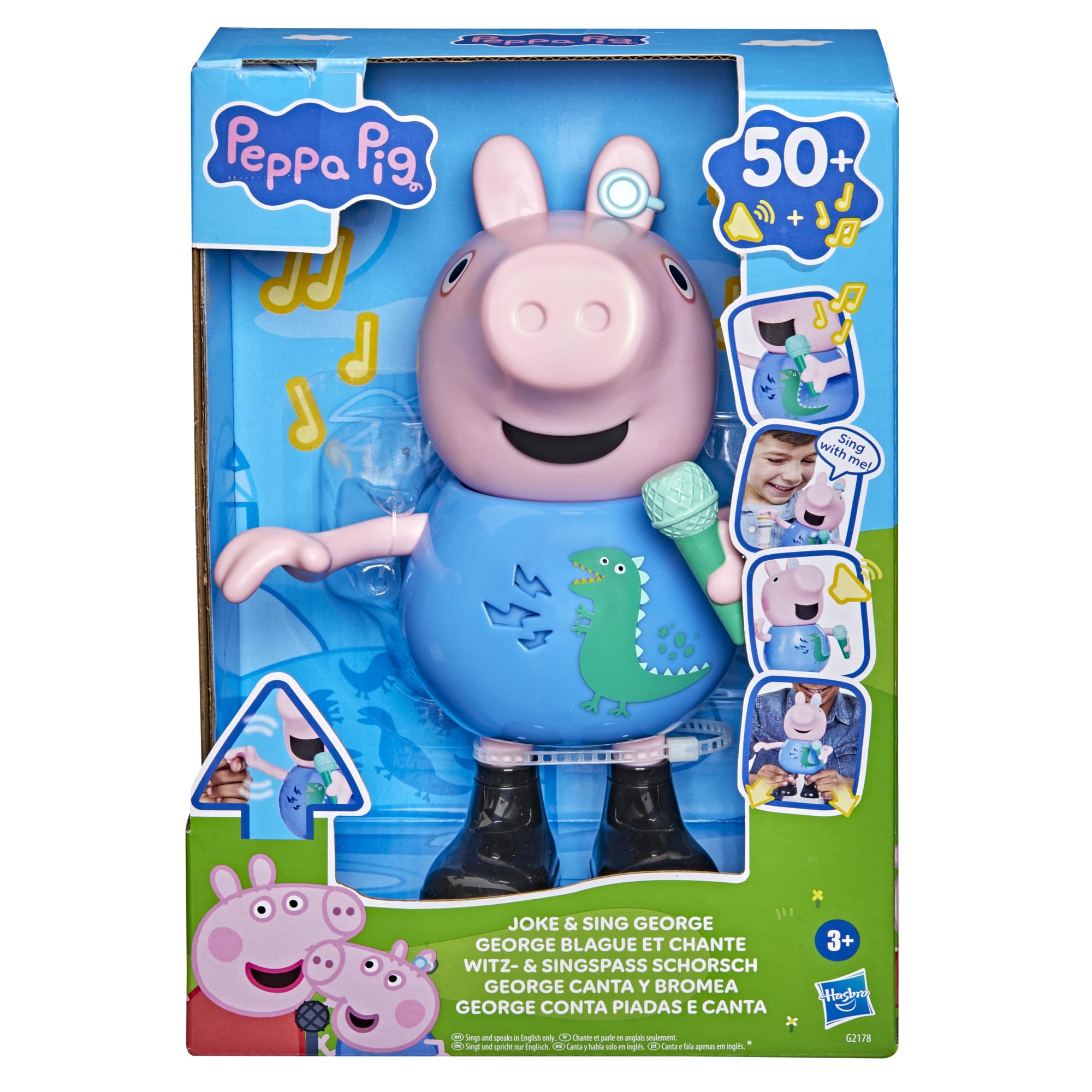 Peppa Pig Joke & Sing George 20-cm Figure - 50+ Sounds & Songs | Ages 3+