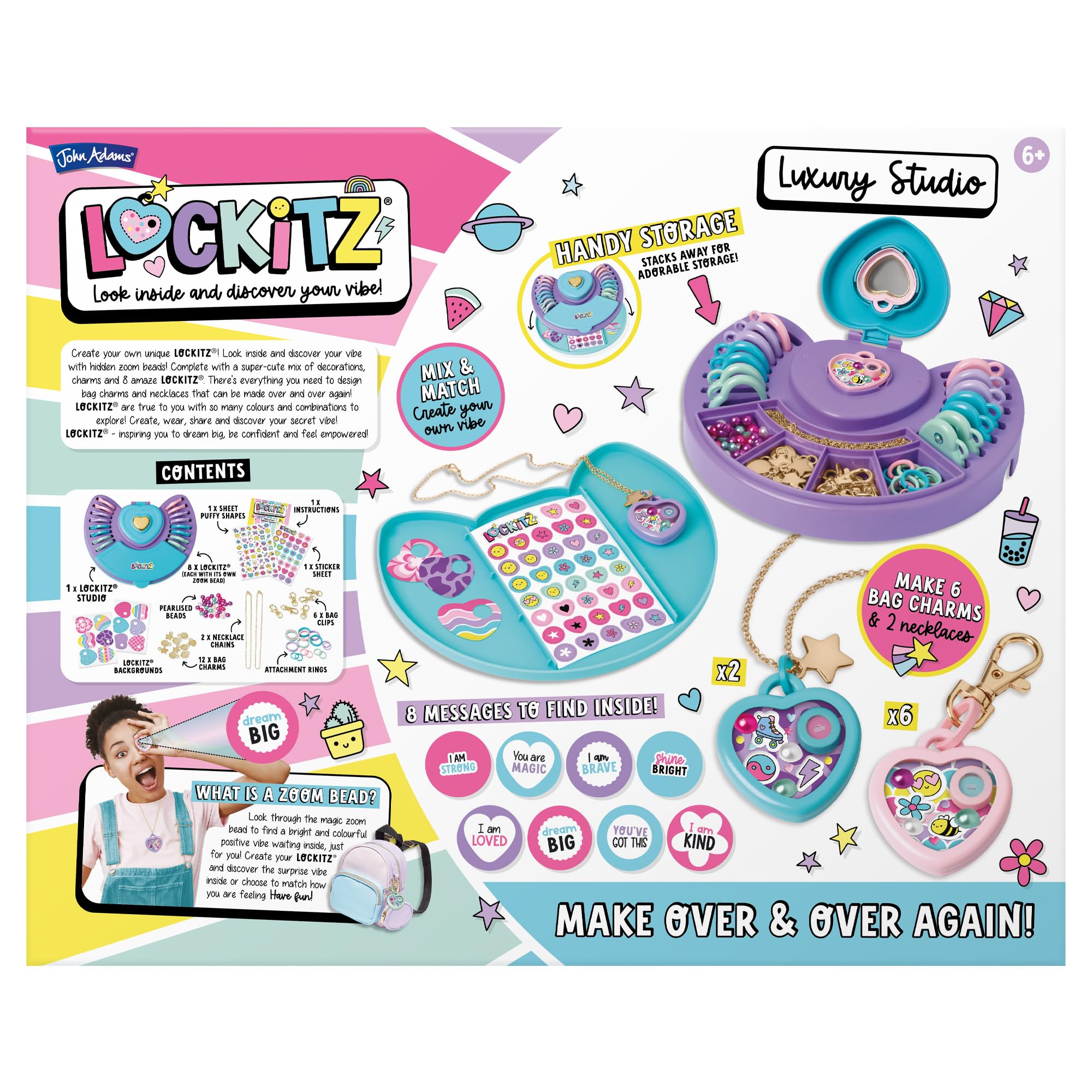 John Adams Lockitz Luxury Studio - Arts & Crafts Jewellery Making Kit for Kids Ages 6-12 7