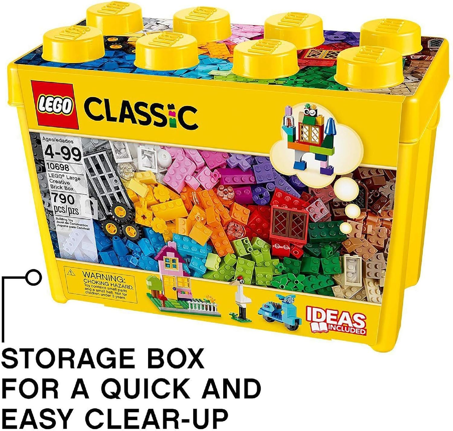 LEGO Classic Large Creative Brick Box 10698 - 790-Piece Building Set for Kids 4+ 6