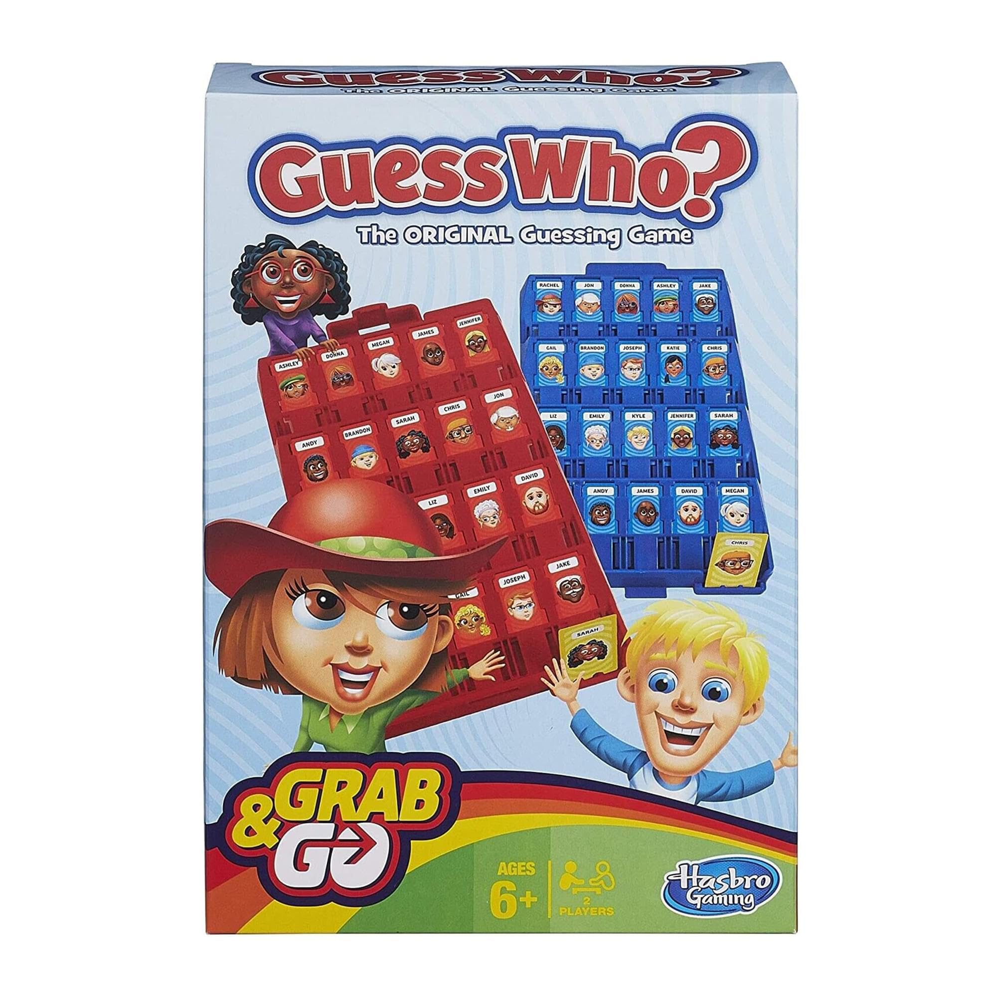 Hasbro Gaming Grab and Go Guess Who? Travel Game | 2 Players | Ages 6+ | Compact 2