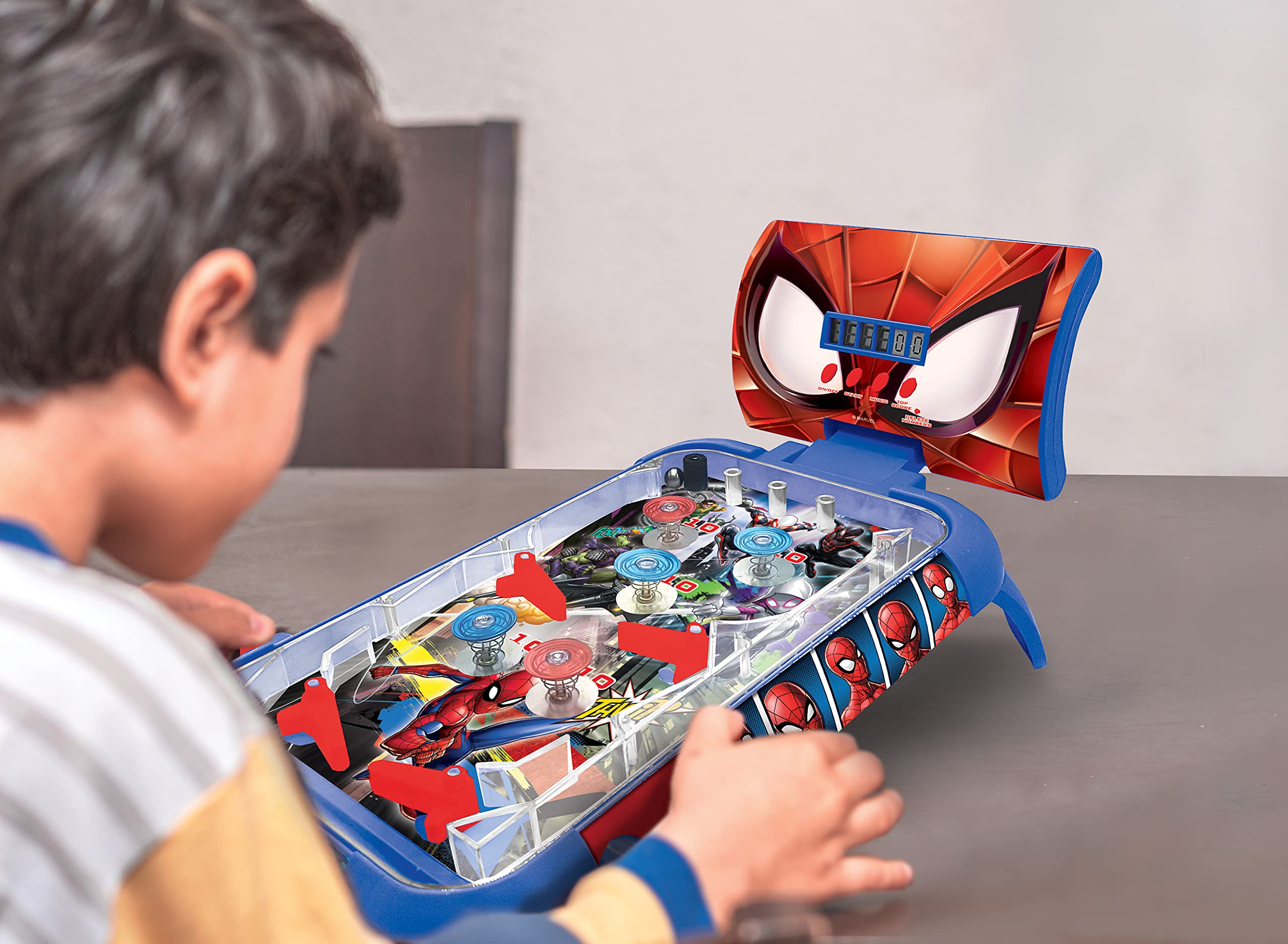 Lexibook Spider-Man Electronic Table Pinball Machine - Action Game with LCD Display, Lights & Sound - Ages 5+ 10