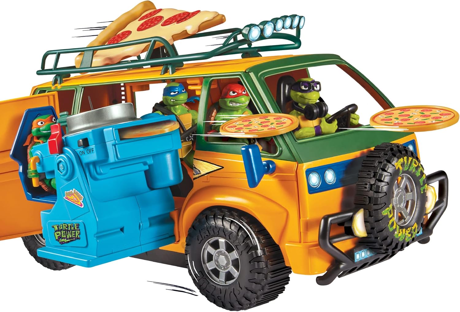 Teenage Mutant Ninja Turtles Pizza Fire Delivery Van - Action Playset for Kids 4+ 8