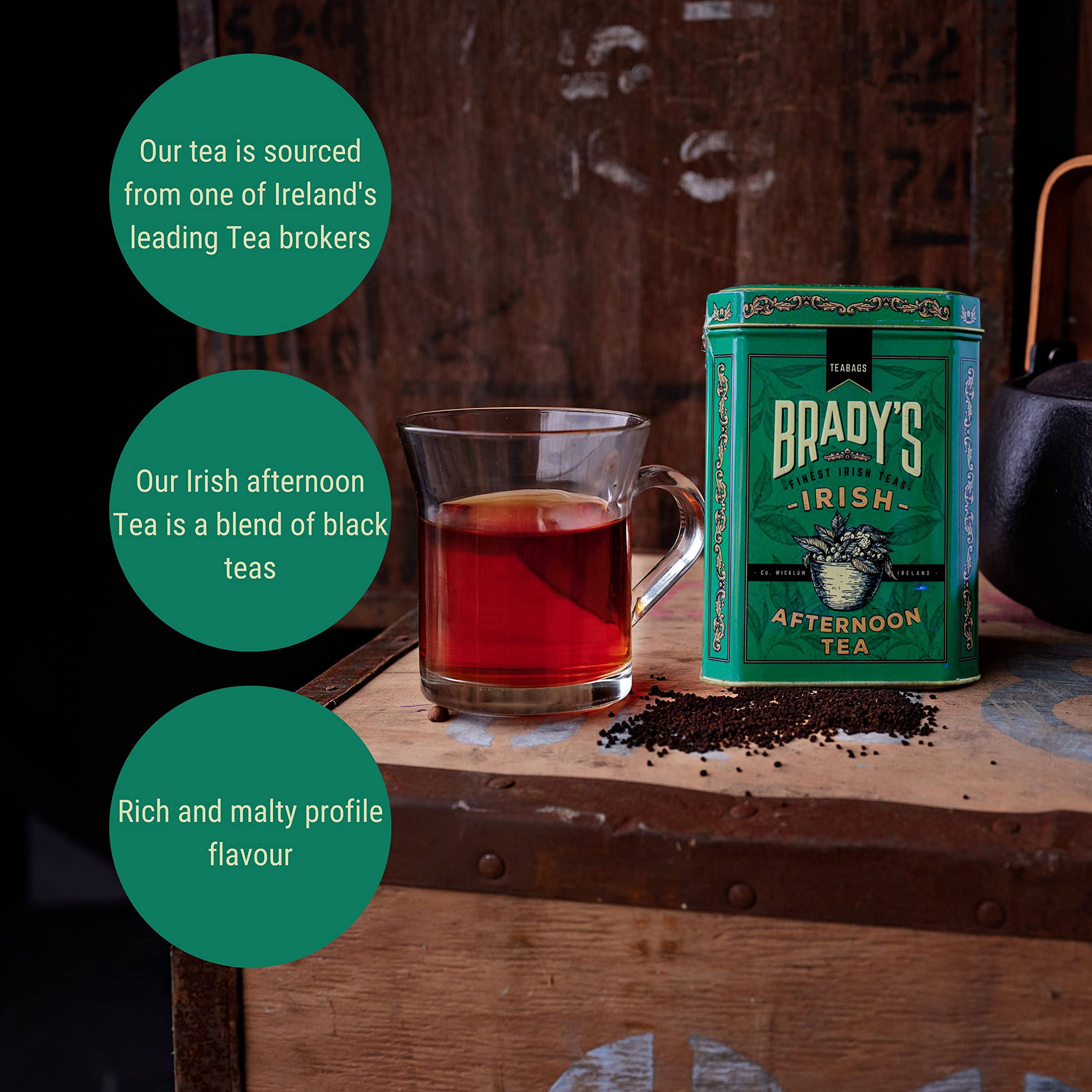 Brady's Irish Afternoon Tea - 40 Tea Bags - Traditional Black Tea Blend in Tin 6