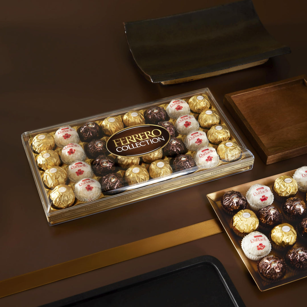Ferrero Collection Assorted Chocolates - 32 Piece Gift Box with Rocher, Rondnoir & Raffaello