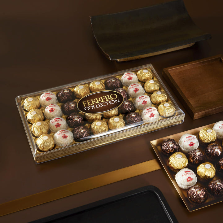 Ferrero Collection Assorted Chocolates - 32 Piece Gift Box with Rocher, Rondnoir & Raffaello