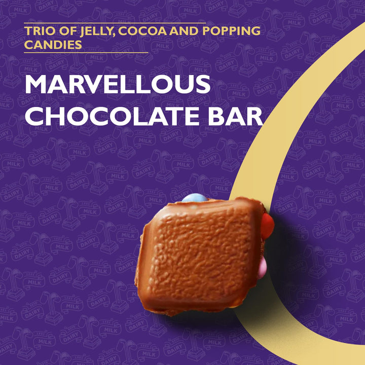 Cadbury Dairy Milk Marvellous Creations Jelly Popping Candy Bar 47g (Pack of 24)
