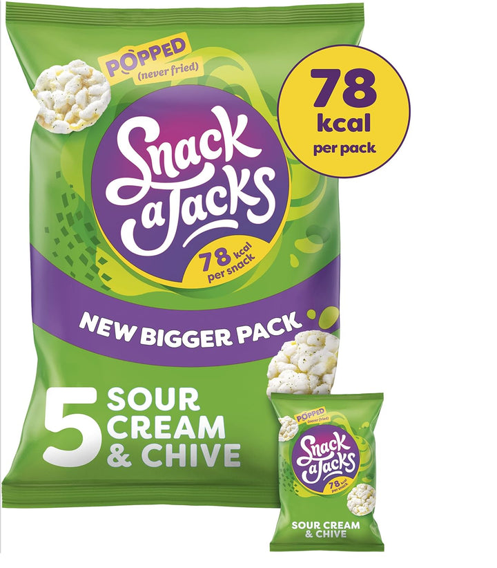 Snack a Jacks Crispy Sour Cream and Chive Snacks, 19 g (Pack of 5)