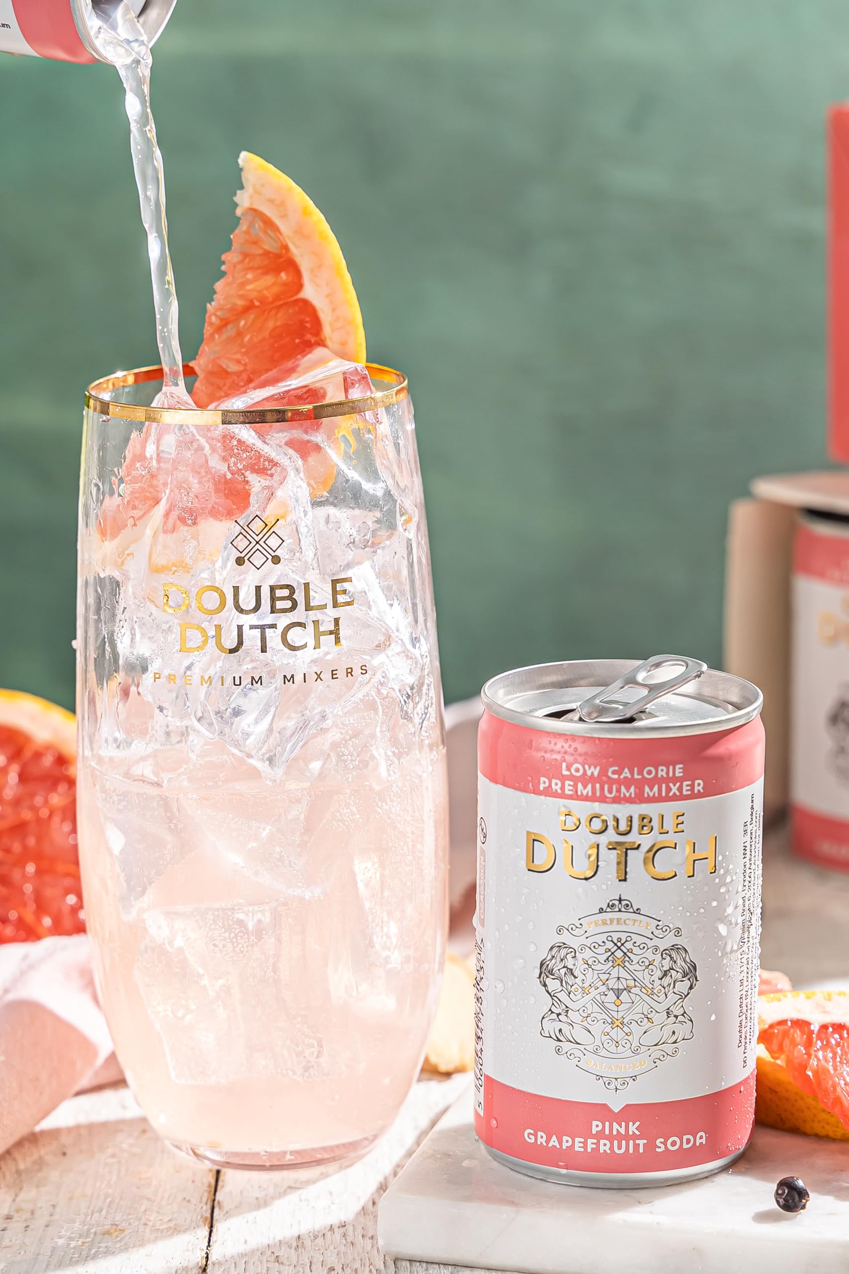 Double Dutch Pink Grapefruit Soda - Low Calorie, Natural Ingredients | 6 x 150ml Cans 4
