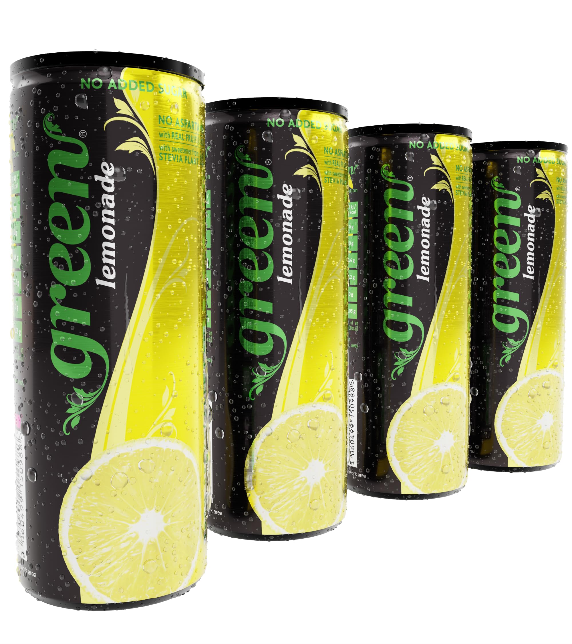 Green Cola Sparkling Lemonade - Low Calorie, Sugar-Free, 7% Lemon Juice | 4 x 330ml Pack