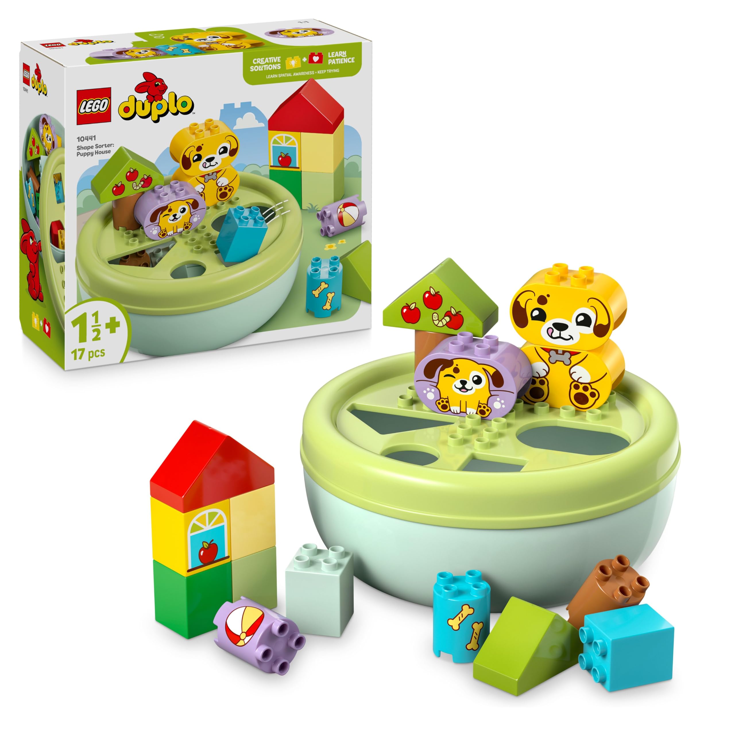 LEGO DUPLO Shape Sorter: Puppy House - Educational Building Toy for Toddlers 18+ Months 1