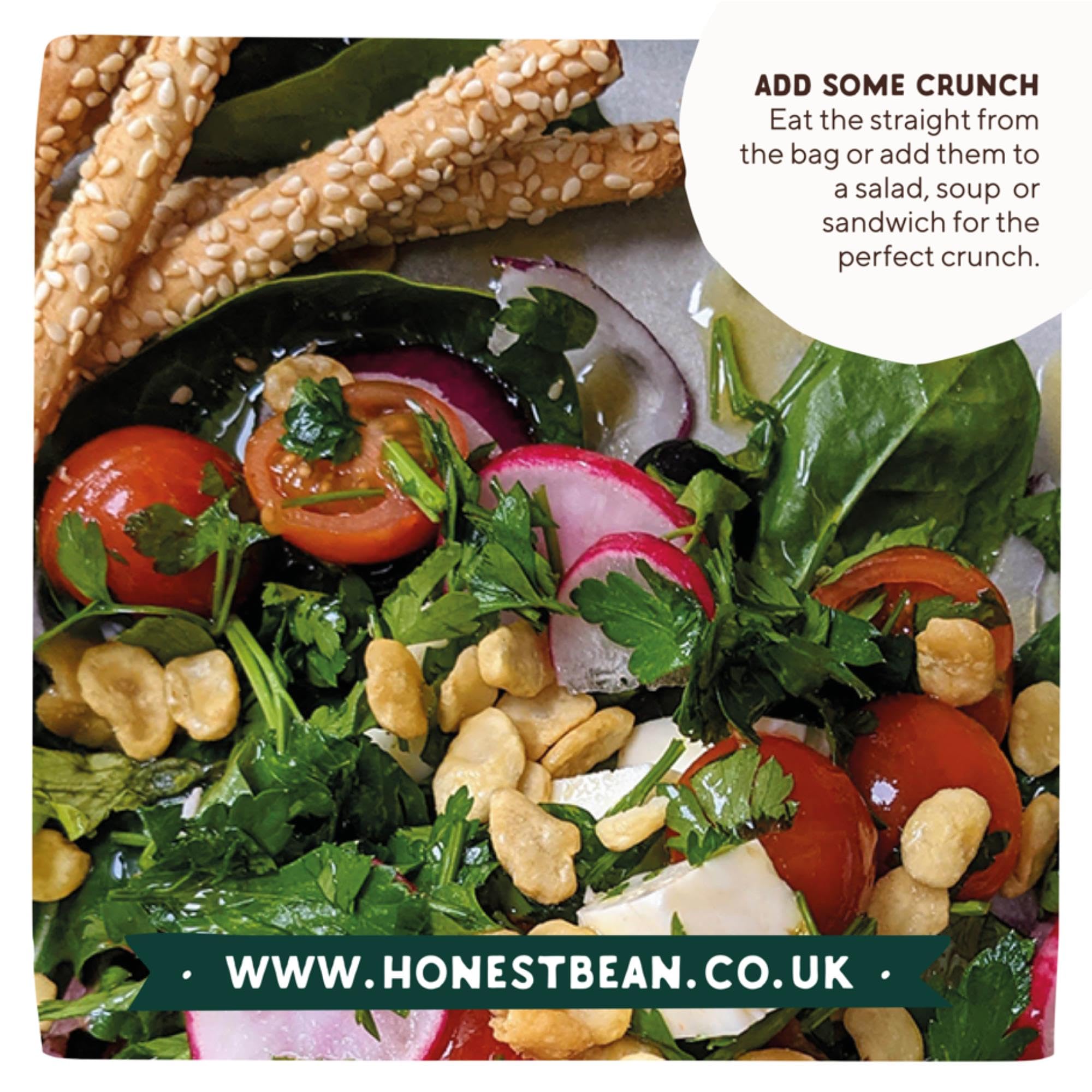 The Honest Bean Co Roasted Fava Beans Sea Salt & Cider Vinegar 120g 8