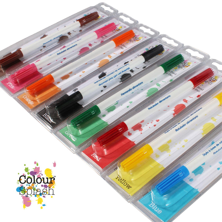 Colour Splash Edible Food Colouring Pens - Dual Tip Icing Pens for Cake Decorating
