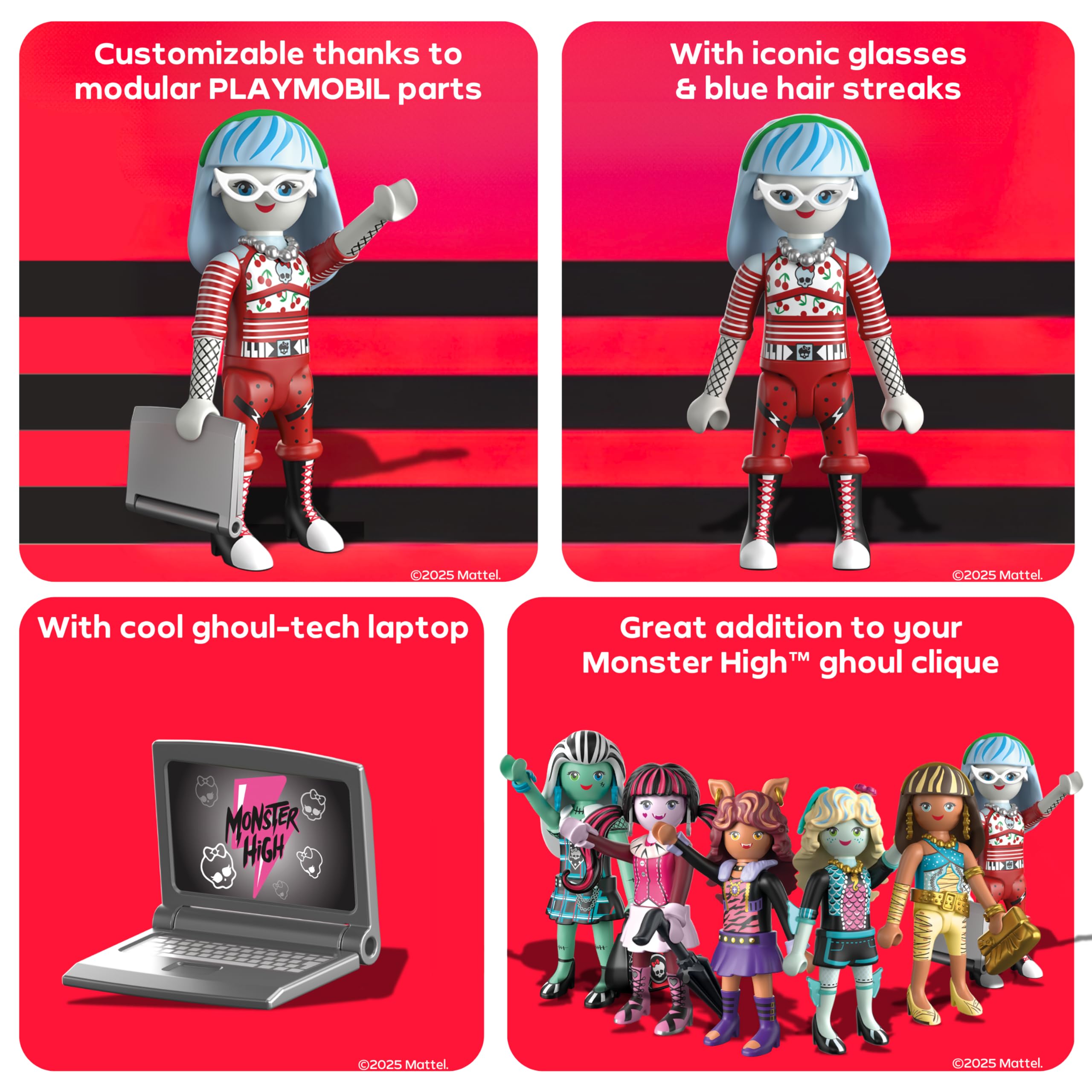 Playmobil Monster High Ghoulia Yelps Figure - Creepy Play Fun for Halloween & Imaginative Adventures, Ages 4+ 10
