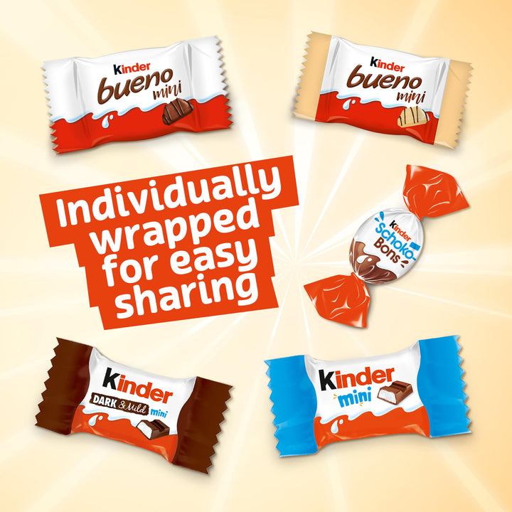Kinder Happy Moments Exclusive Chocolate Gift Box - 1kg Bulk Share Pack with Assorted Minis