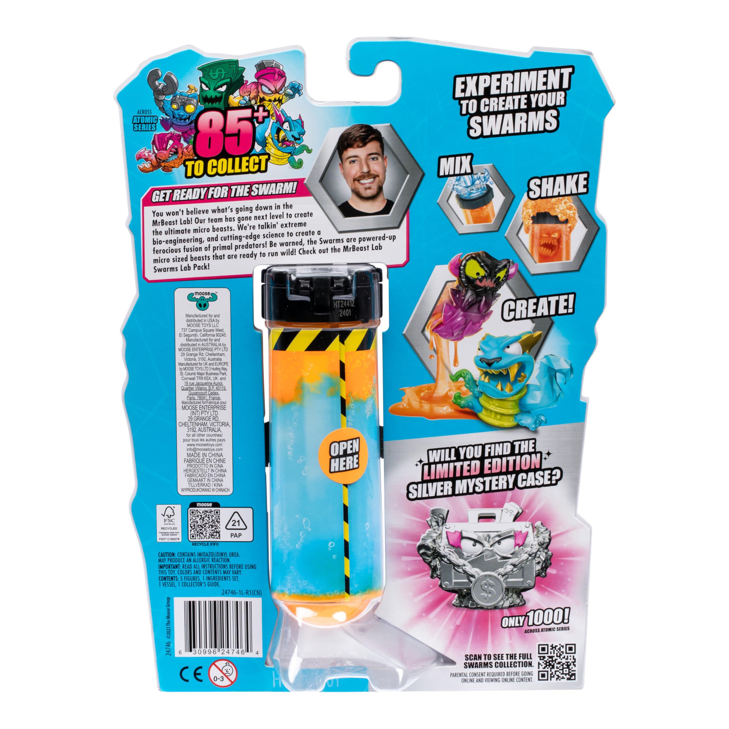 MRBEAST LAB Swarms Atomic Series Lab Pack Playset | Collect 5 Micro Beasts | Ages 6+ 3