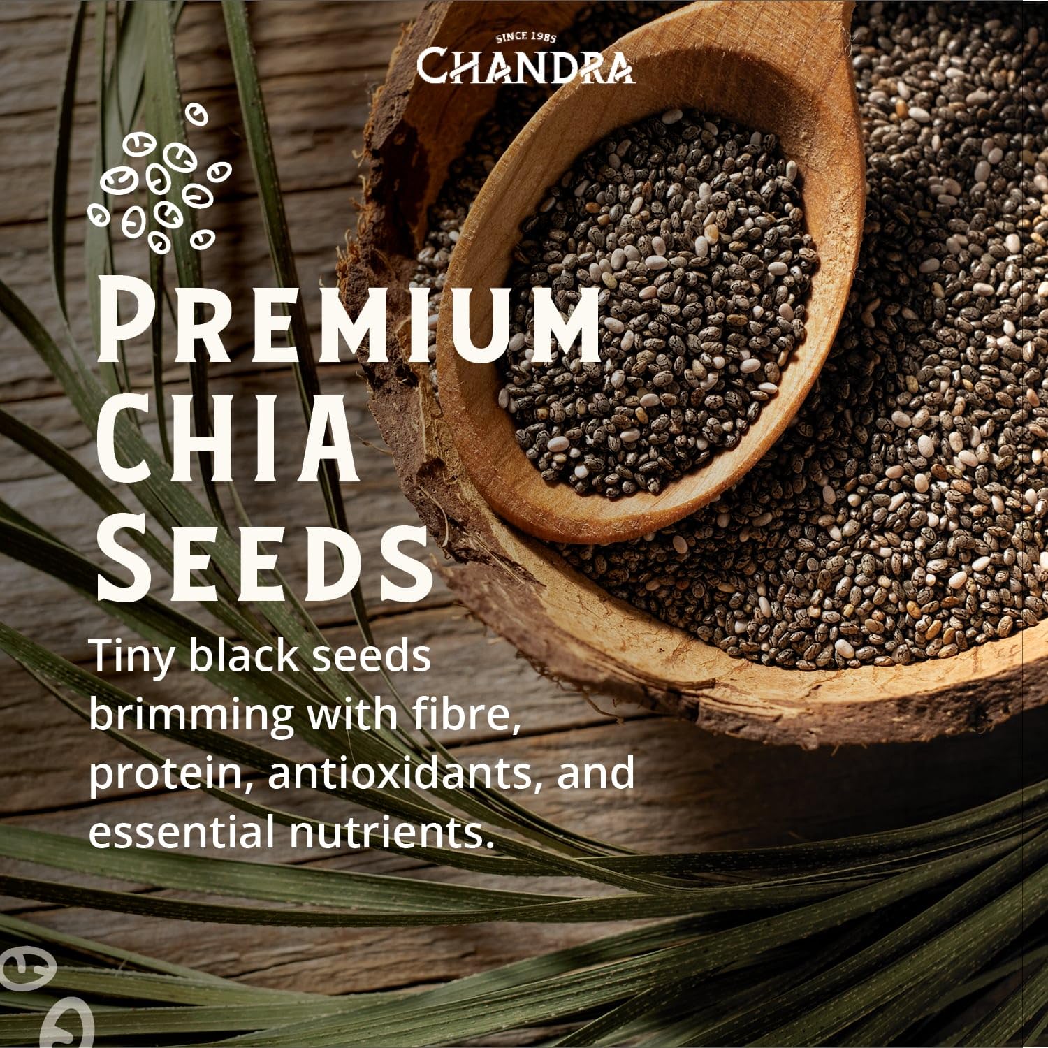 CHANDRA Whole Foods Raw Black Chia Seeds - 1KG Pack | High Fibre, Low-Carb | Resealable Bag 7
