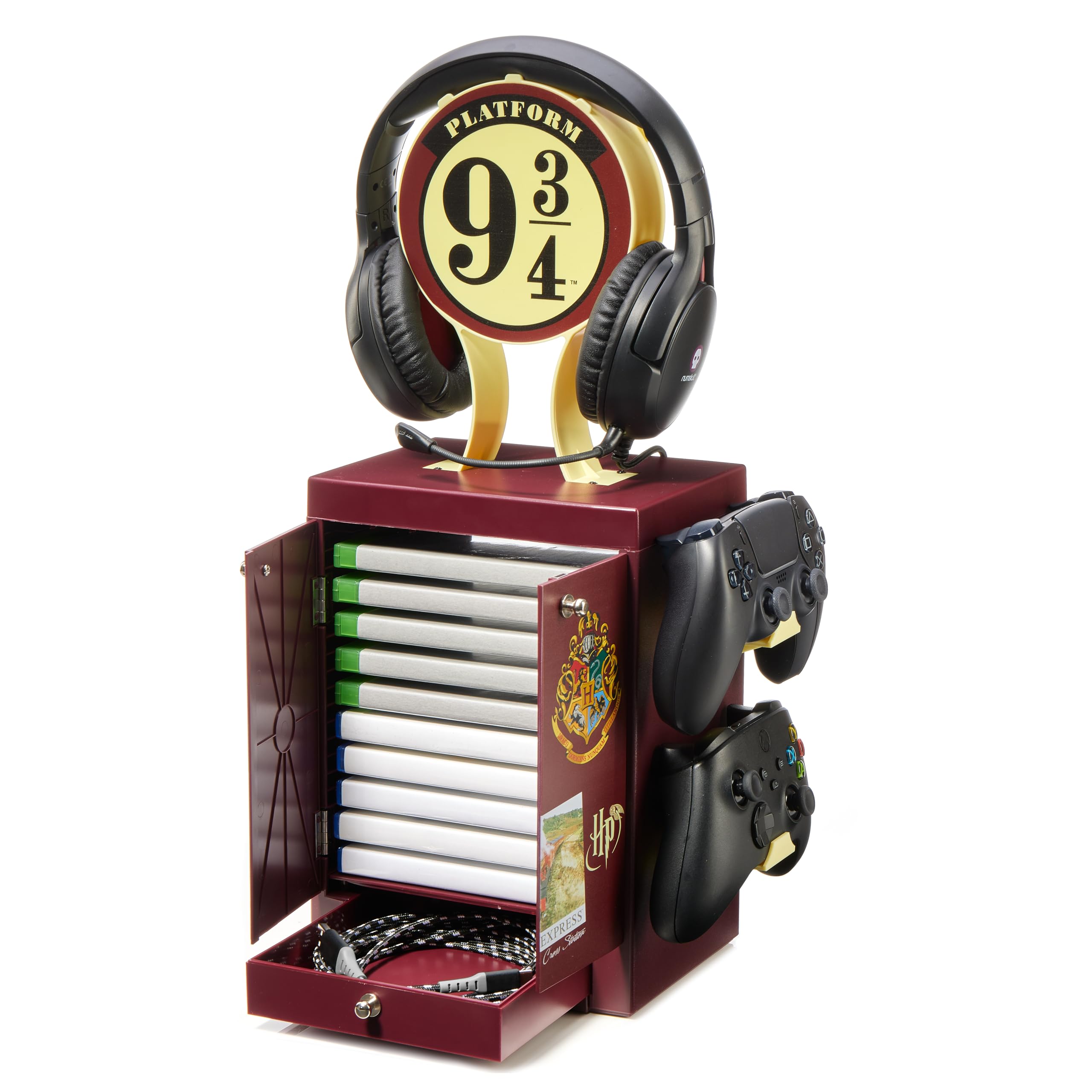 Harry Potter Platform 9 3/4 Gaming Locker & Storage Stand for PS4, PS5, Xbox, Switch 3