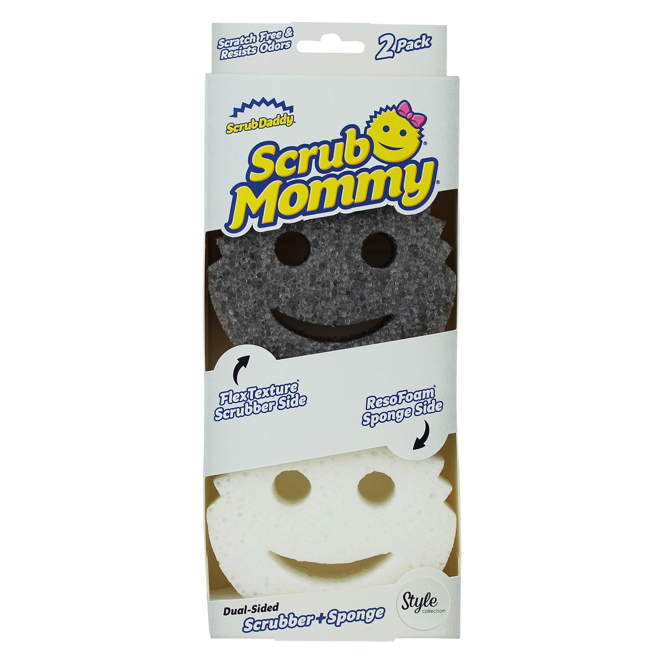 Scrub Daddy - Scrub Mommy Dual-Sided Non-Scratch Cleaning Sponge (Twin Pack)