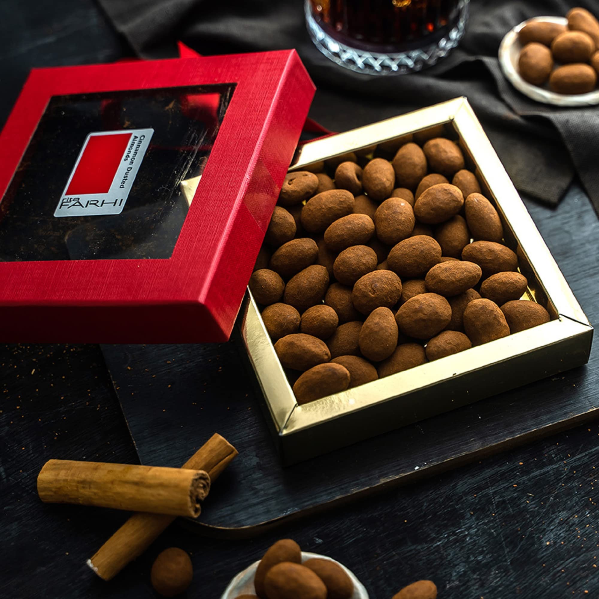 Rita Farhi Milk Chocolate Coated Hazelnuts Luxury Gift Box 200g - Palm Oil Free