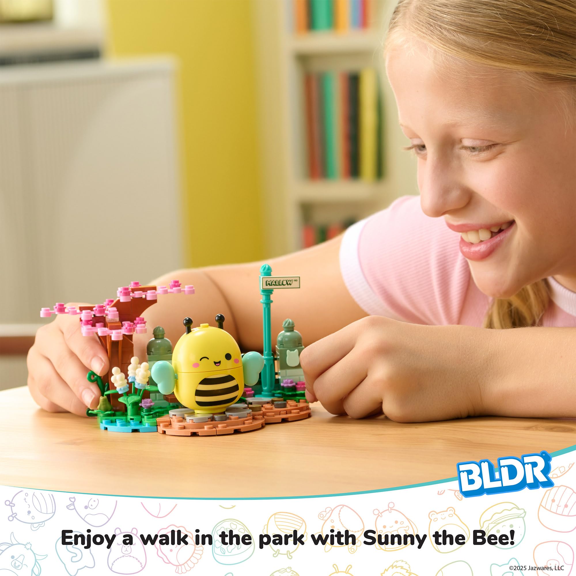 BLDR Squishmallows Sunny’s Park Life Building Set - 155-Piece Floral Playset with Sunny the Bee Figure 13