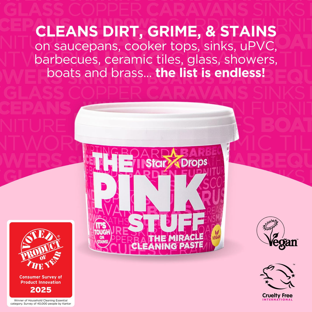 Stardrops - The Pink Stuff Miracle Scrubber Kit with Electric Tool & 4 Brush Heads