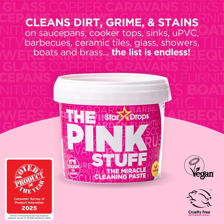 Stardrops - The Pink Stuff Miracle Scrubber Kit with Electric Tool & 4 Brush Heads