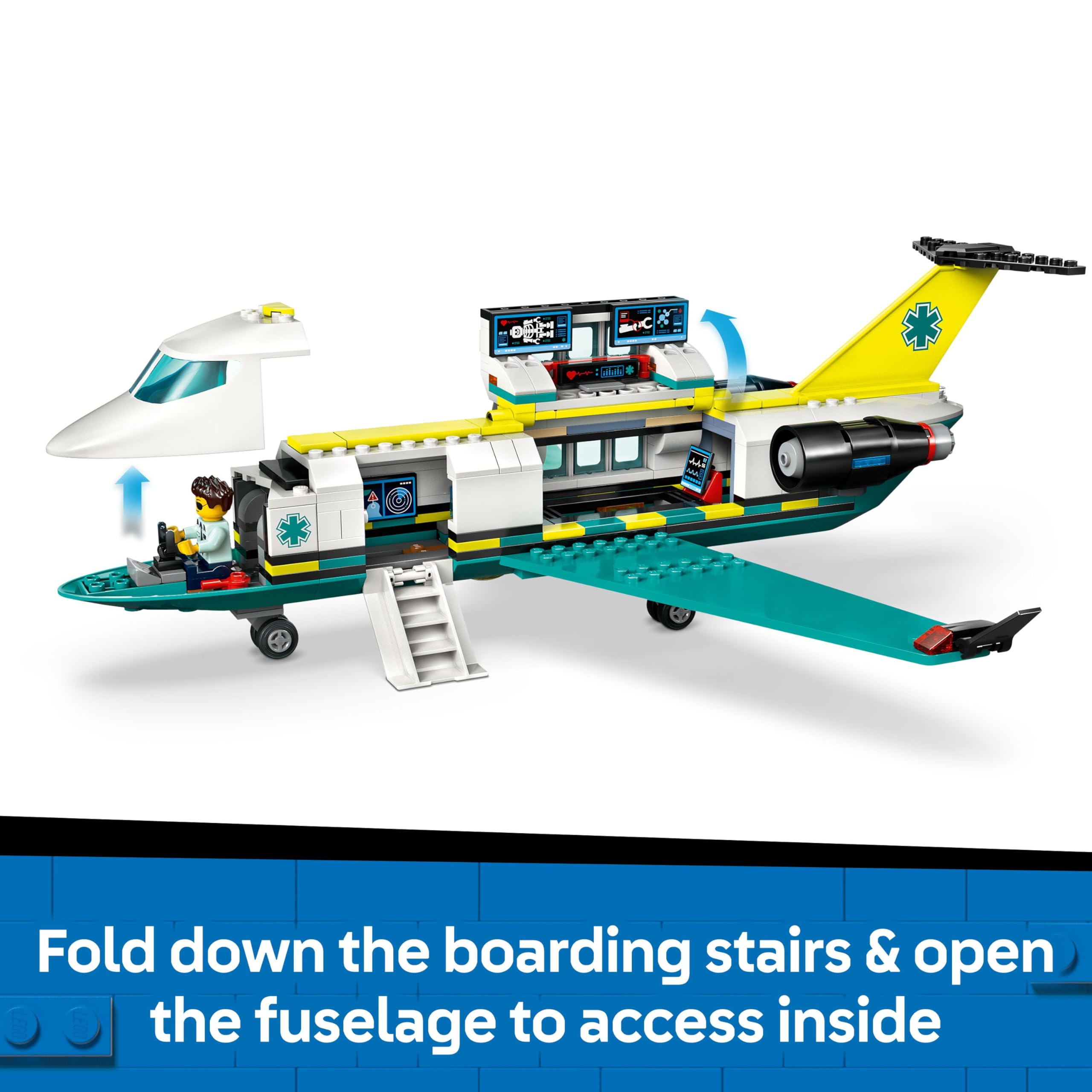 LEGO CITY 60465 Emergency Air Ambulance Plane Building Set for Ages 6+ 3