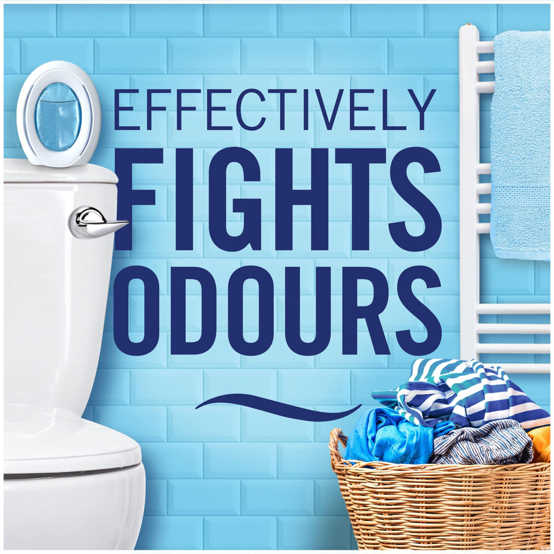 Febreze Bathroom Air Freshener - Odour Fighter with Cotton Fresh Scent, 50-Day Long-Lasting Air Care