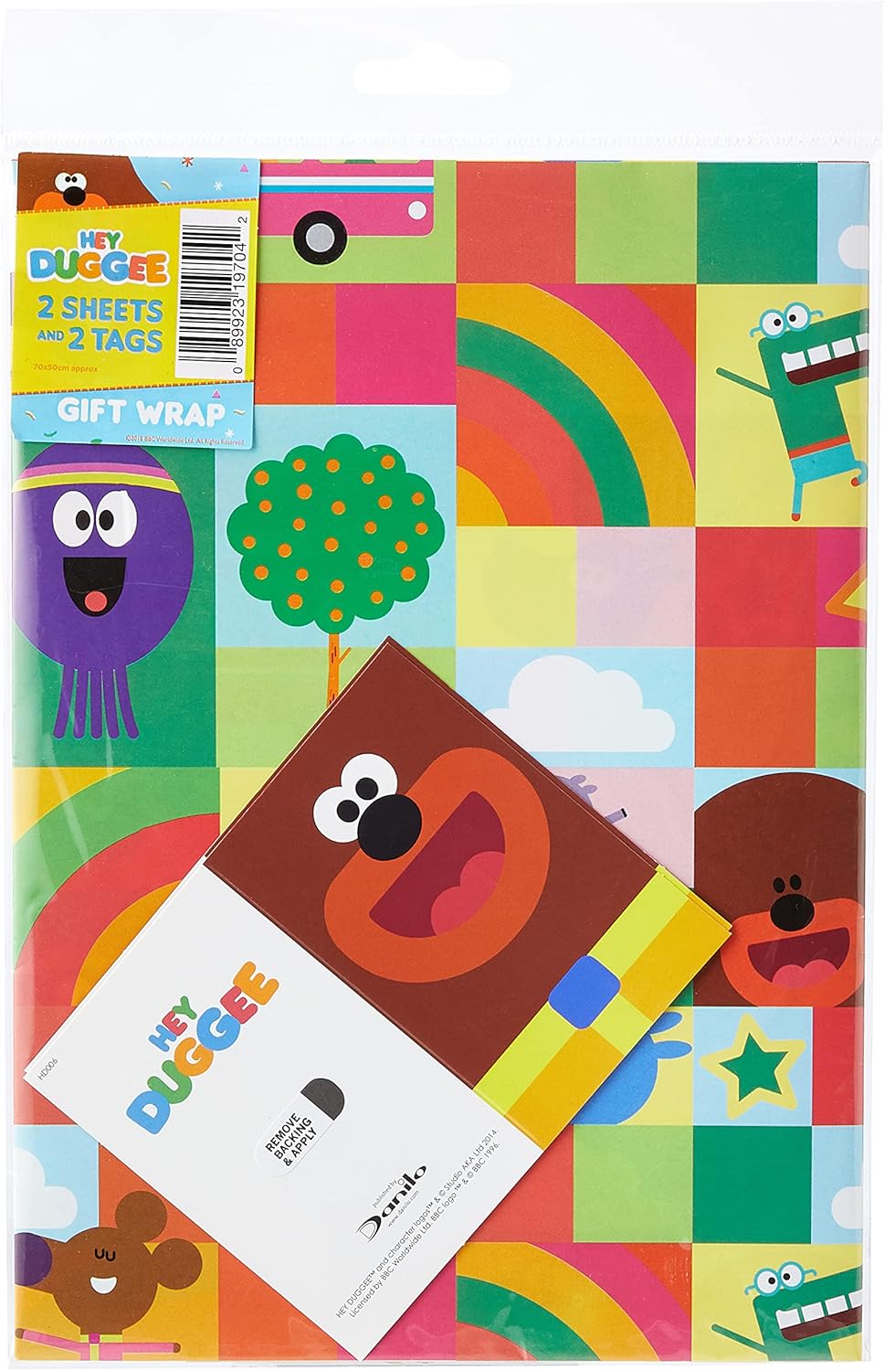 Hey Duggee HD006 Wrapping Paper 2 Sheet and 2 Gift Tag 1