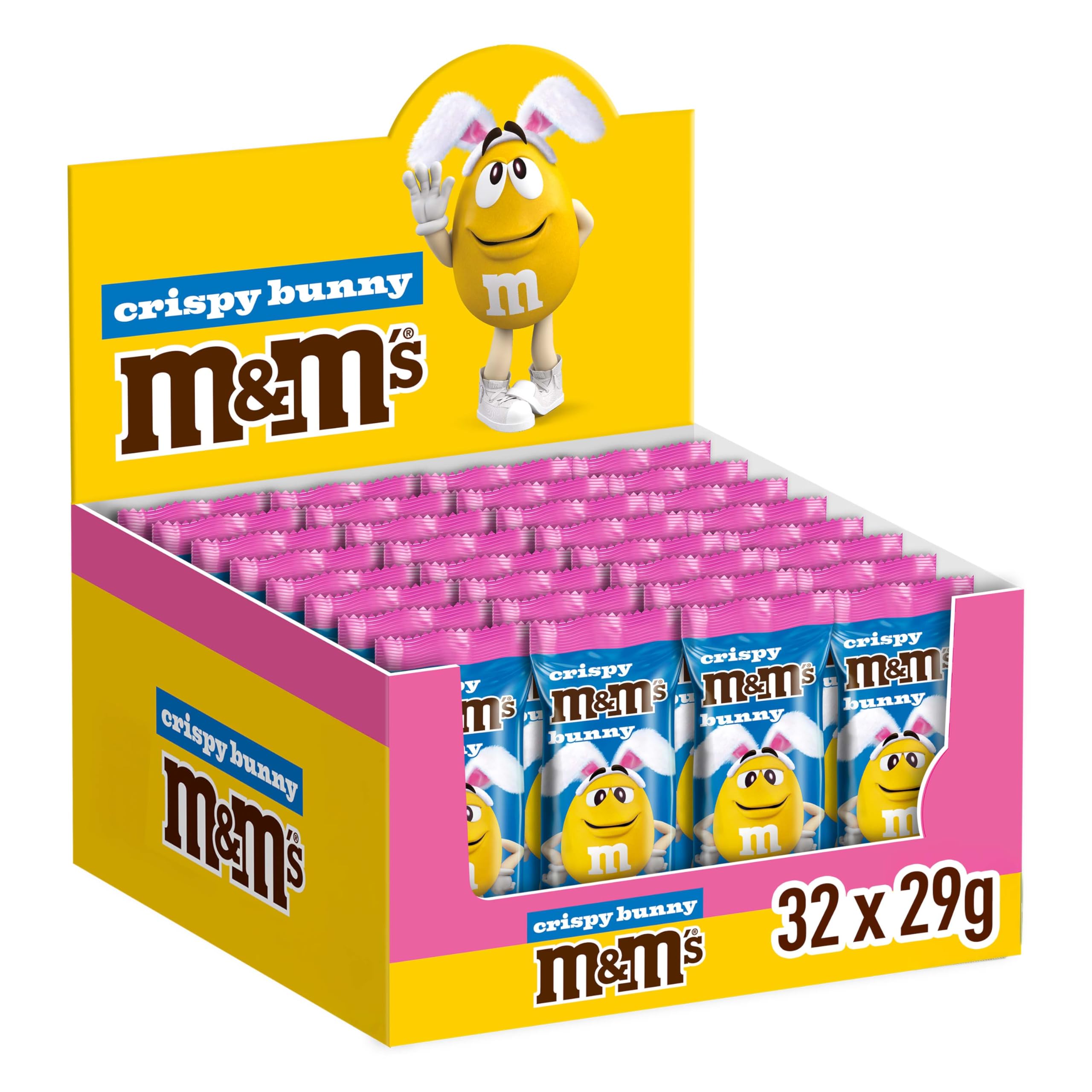 M&M's Milk Chocolate Crispy Bunny - Bulk Easter Chocolate, 32 Pack of 29g Each 1