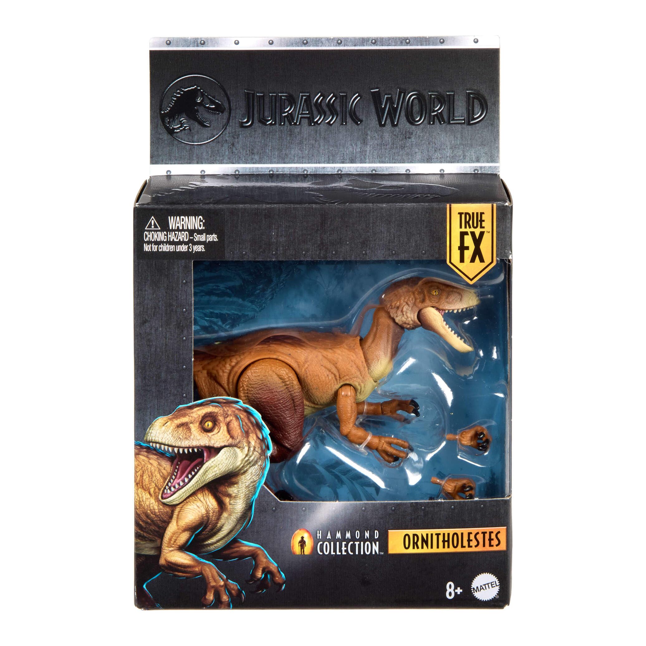 Mattel Jurassic World Hammond Collection Ornitholestes Dinosaur Action Figure | 18 Points of Articulation | 9.2-inch 6