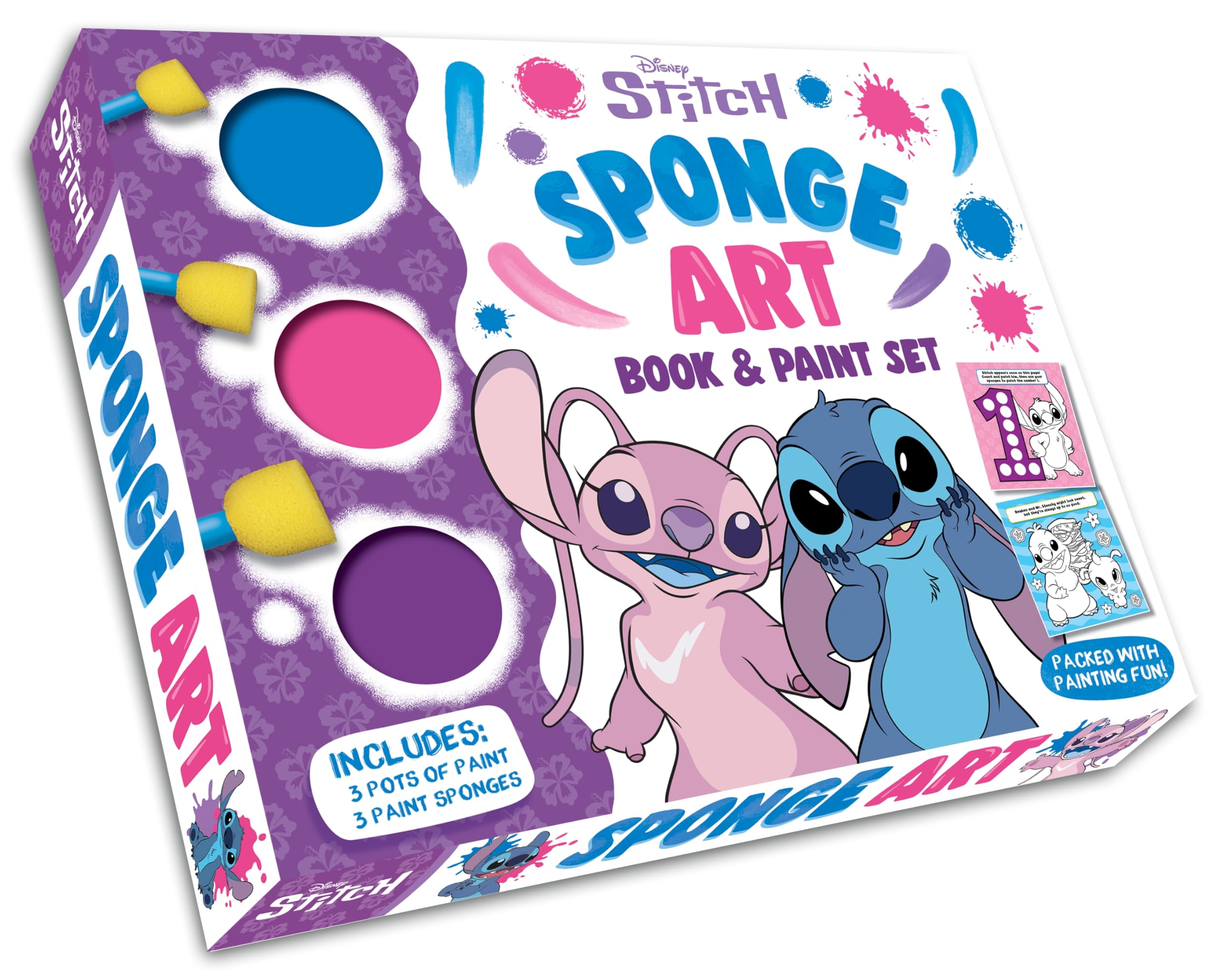 Autumn Publishing Disney Stitch Sponge Art Book & Paint Set | Ages 3+ | Multicoloured 1