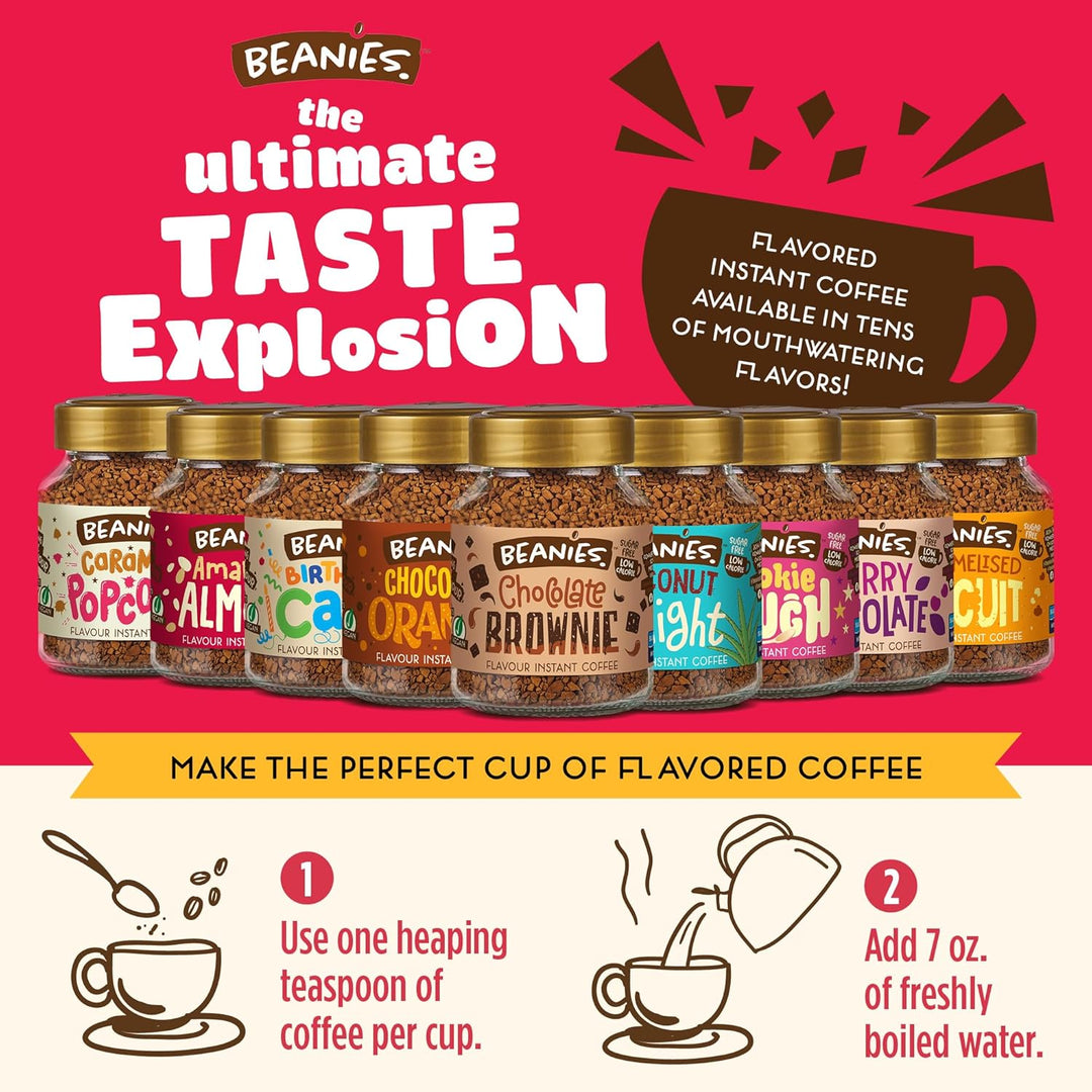 Beanies - Amaretto Almond Flavour Instant Coffee (50g)