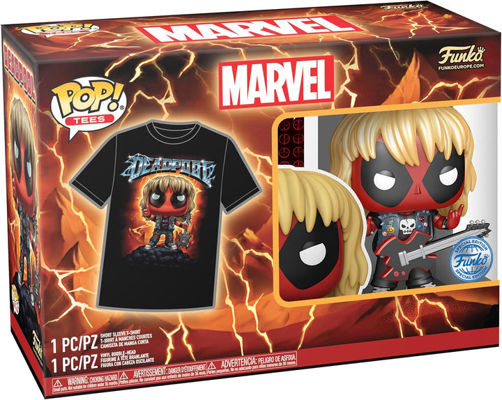 Funko Pop! Marvel - Deadpool Heavy Metal Vinyl Figure & T-Shirt Bundle (75059)