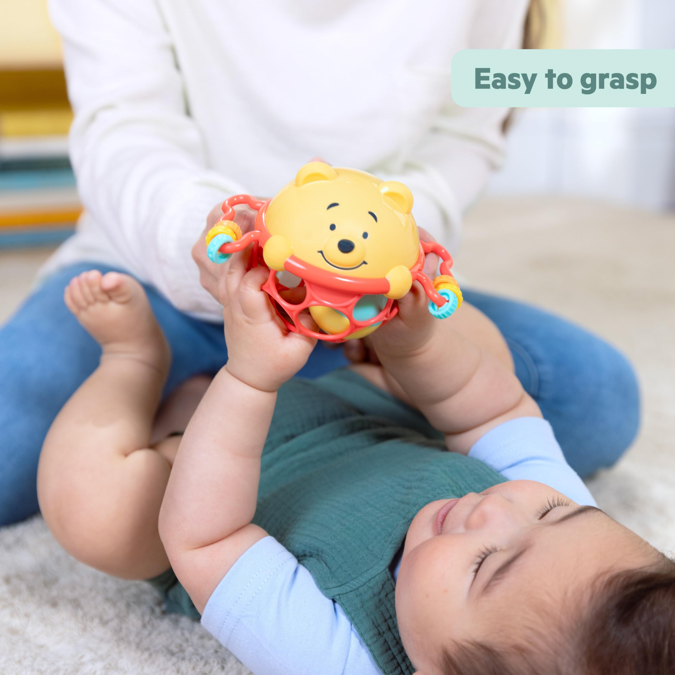 Bright Starts Disney Baby Winnie The Pooh Jingle & Shake Oball Rattle Toy for Infants 3