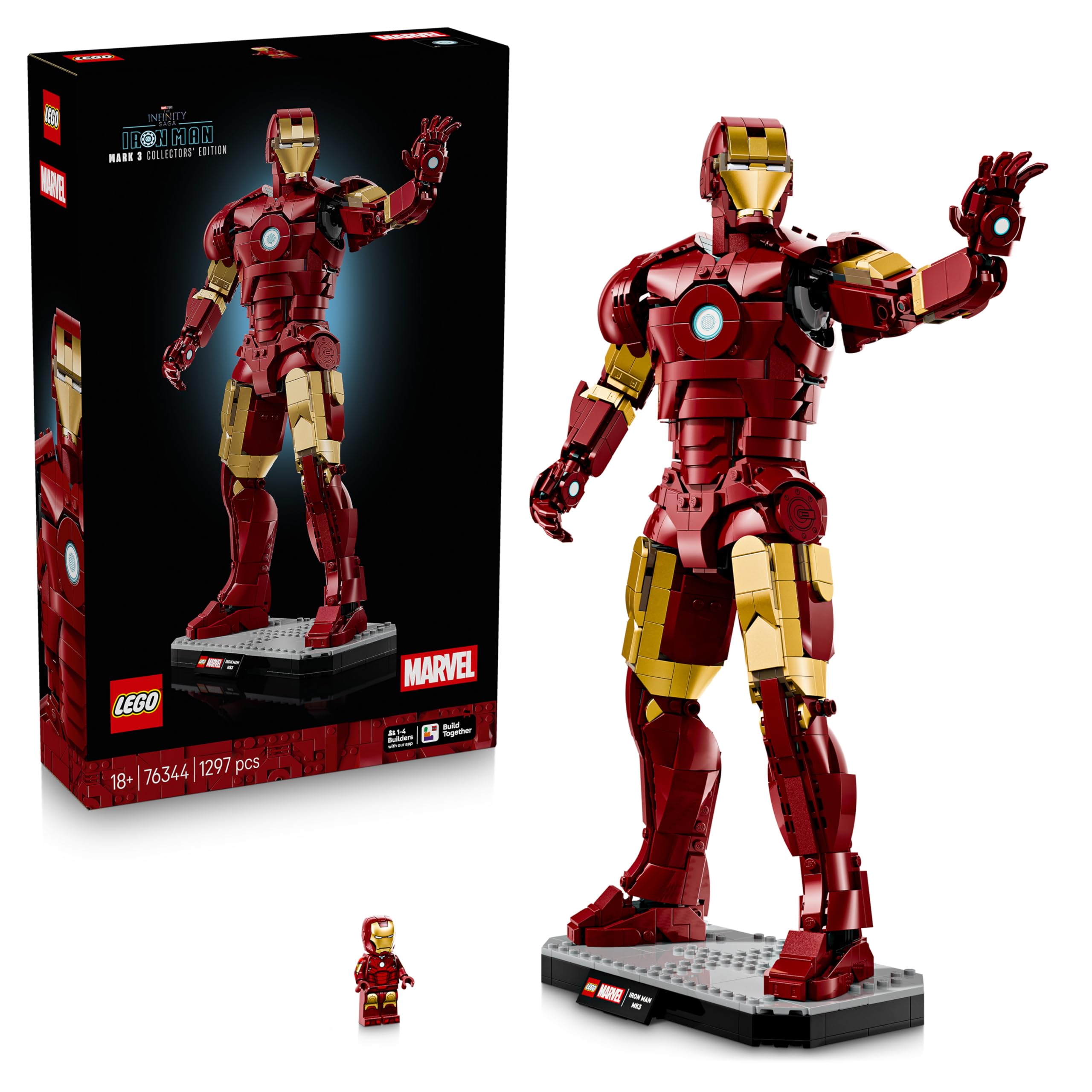 LEGO Marvel Iron Man Mark 3 Collectors' Edition Figure 76344 | 1,297 Pieces | Ages 18+ 1