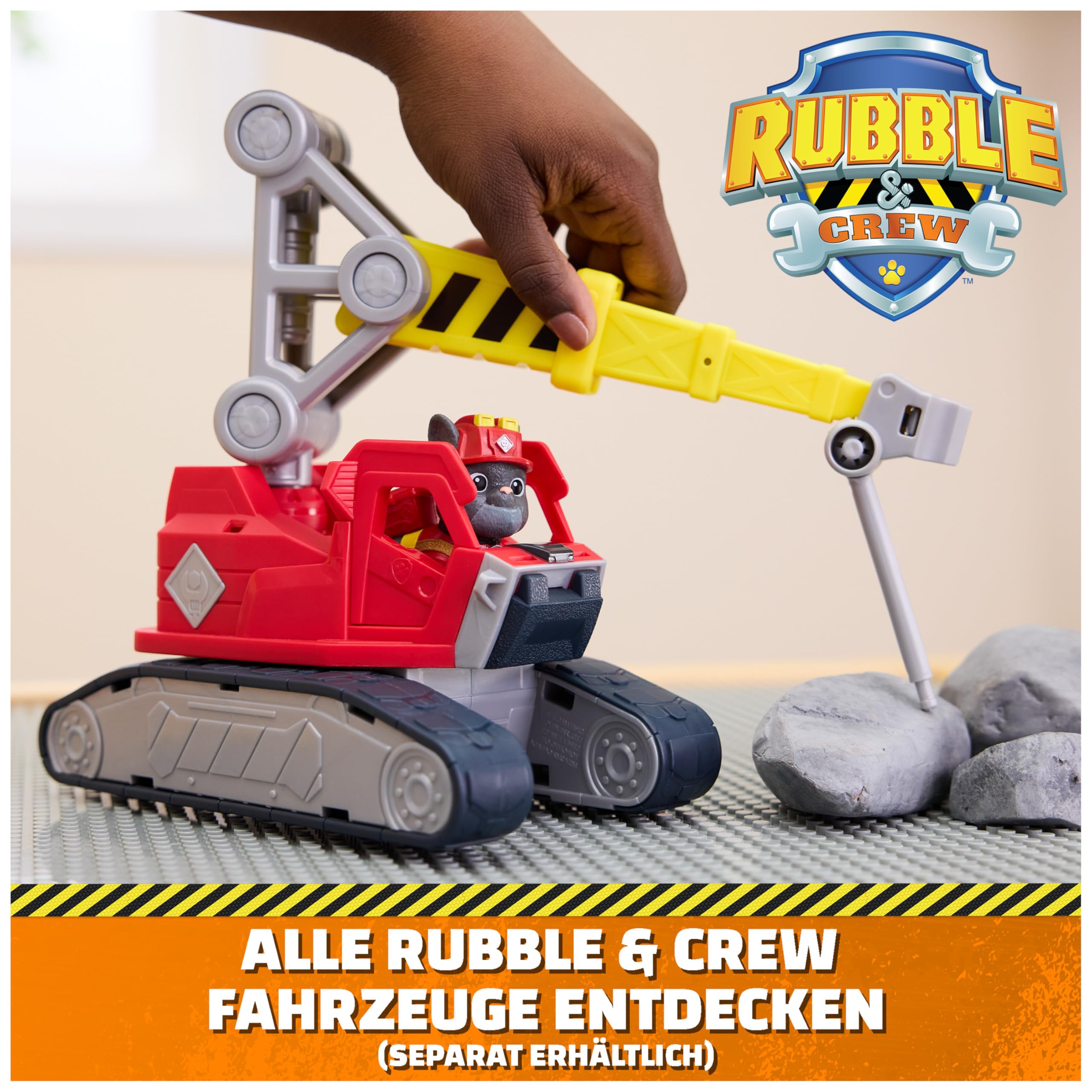 Rubble & Crew Rubble's Ultimate Tool Bulldozer Vehicle with 4 Tools and Figure | Ages 3+ 6