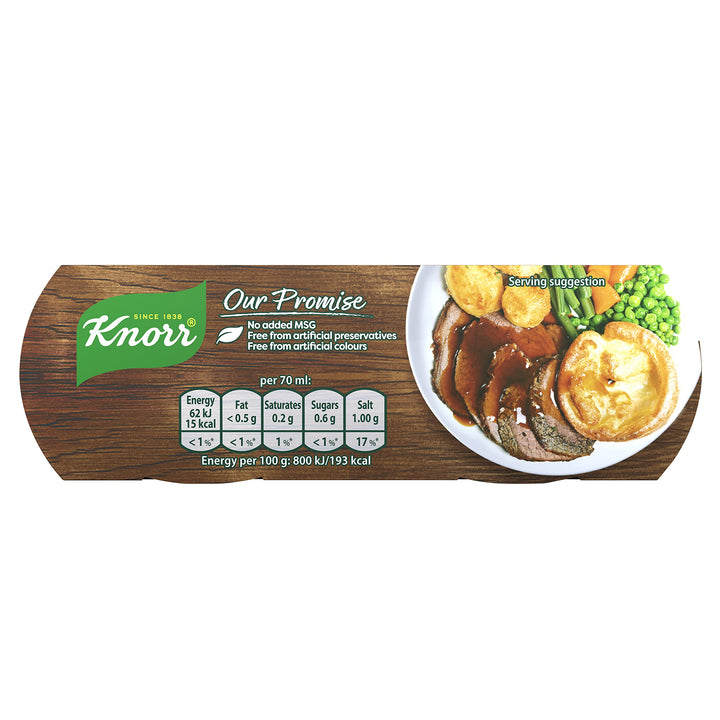 Knorr - Beef Gravy Pot 4x28g Free from Artificial Colours and Preservatives