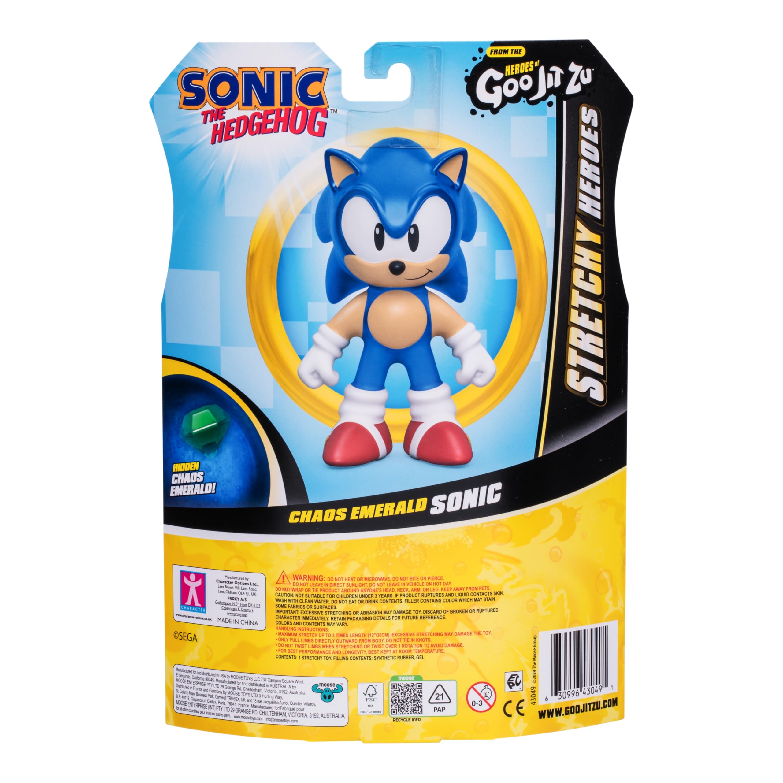 Heroes of Goo Jit Zu Sonic the Hedgehog - Chaos Emerald Sonic Stretchy Figure 8