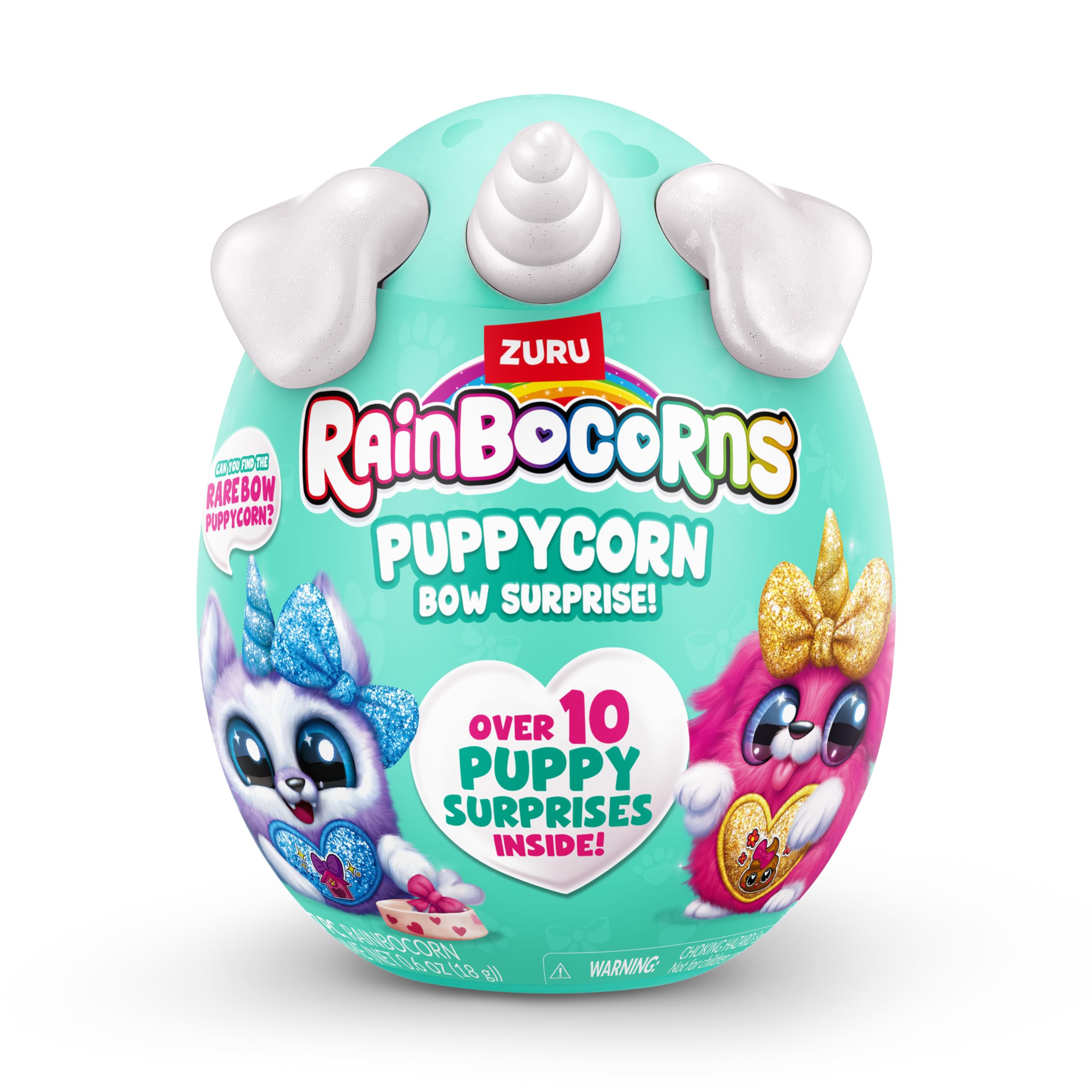 Rainbocorns Puppycorn Bow Surprise - Zedd the Dalmatian Collectible Plush with 5 Layers of Surprises, Slime, Stickers & Boo-Boocorn - Ages 3+ 9