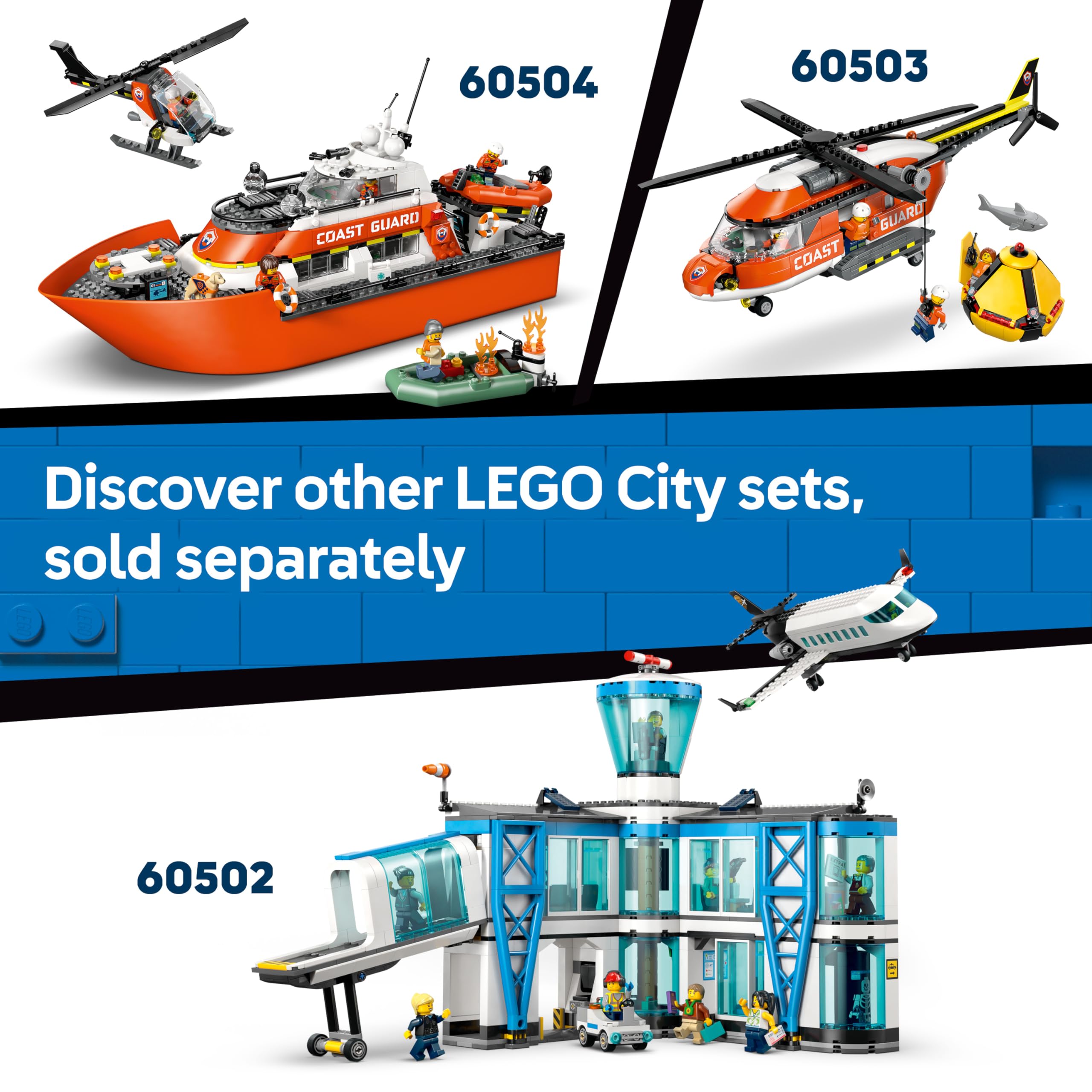 LEGO City 3in1 Airplane, Service Truck & Hovercraft Remix Building Set | Ages 7+ 8